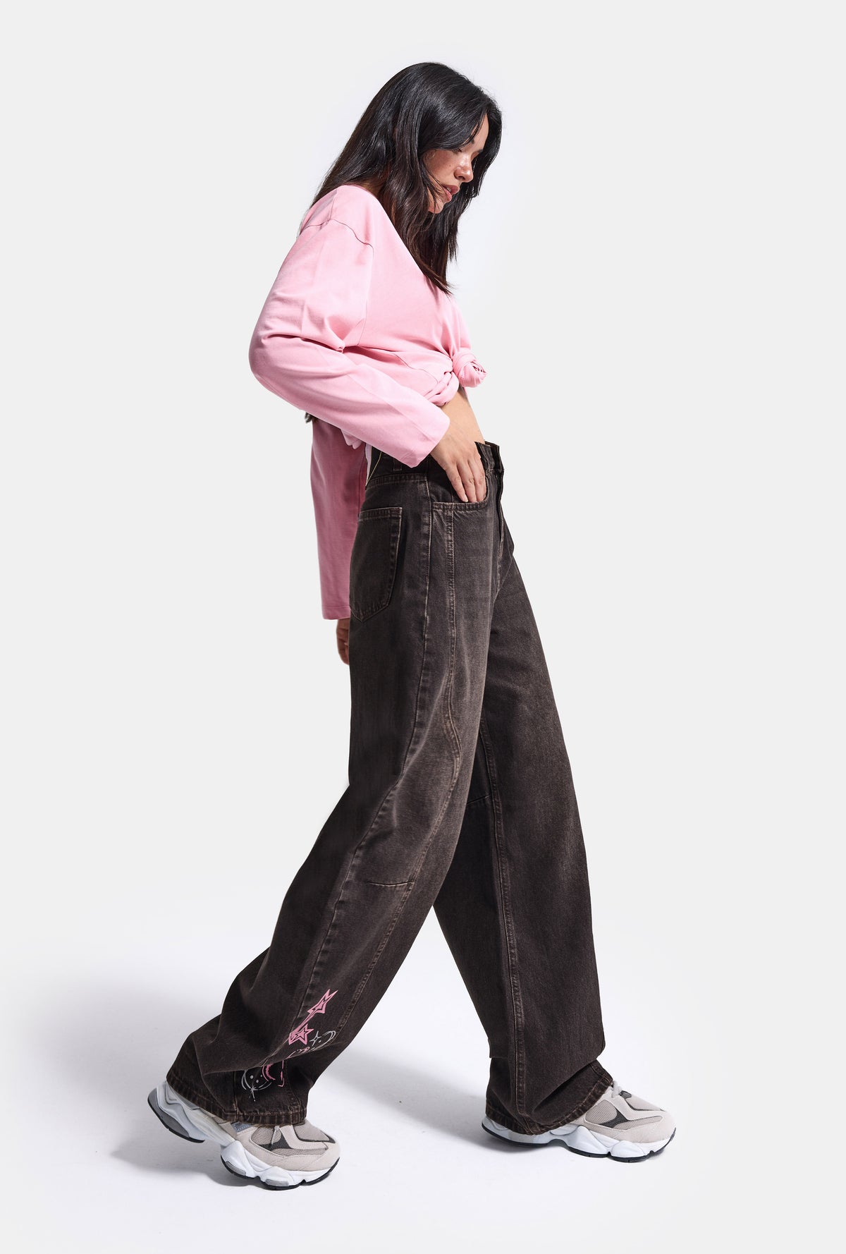 Kadın Koyu Kot 2w6-161 Barrel Fit Özel Tasarım Denim Jean