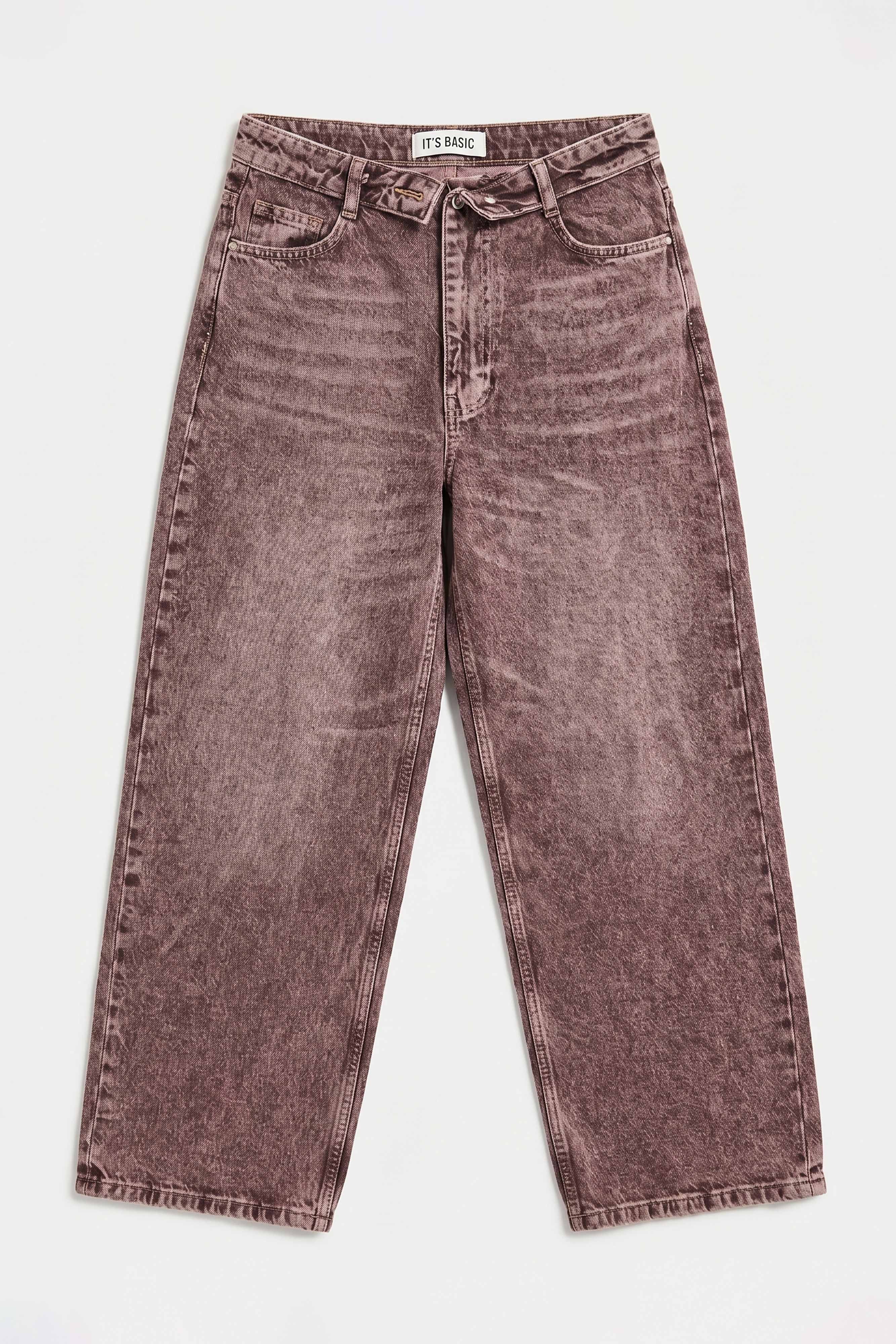 Kadın Koyu Kot 4s6-157 Straight Fit Kemer Detaylı Özel Tasarım Denim Jean