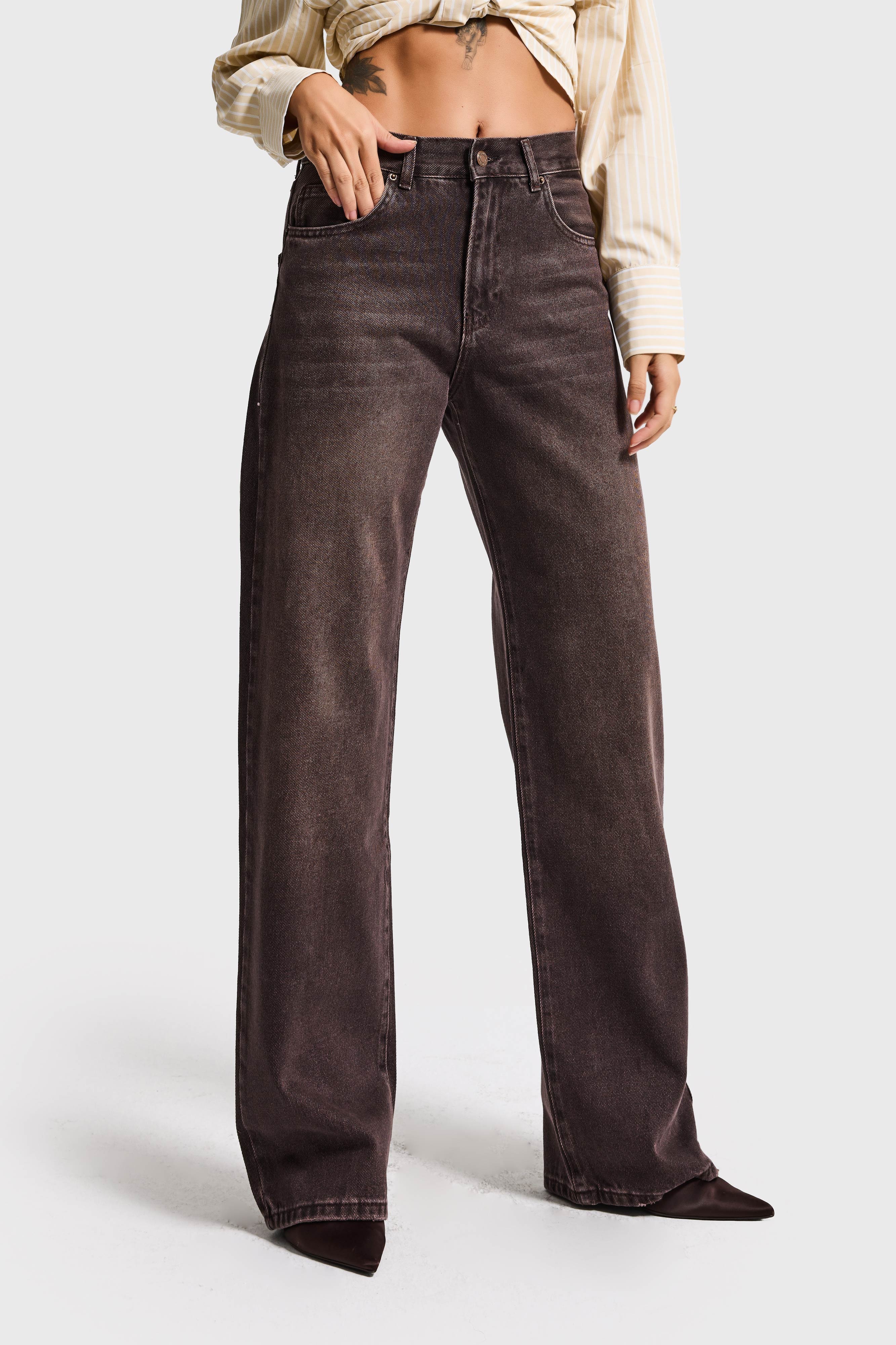 Kadın Koyu Kot Lora 2s6-16 Loose Fit %100 Koton Denim Jean