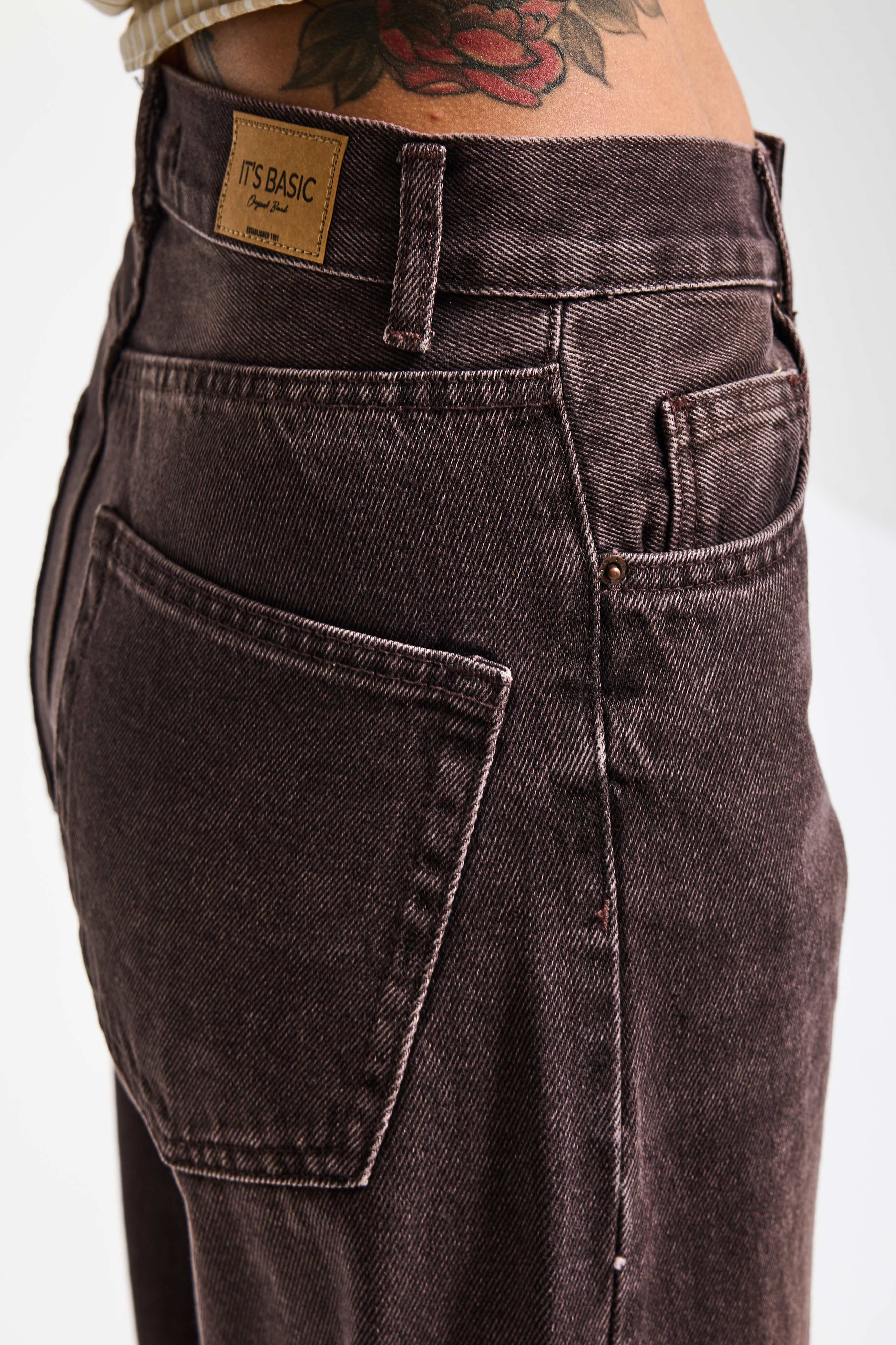 Kadın Koyu Kot Lora 2s6-16 Loose Fit %100 Koton Denim Jean