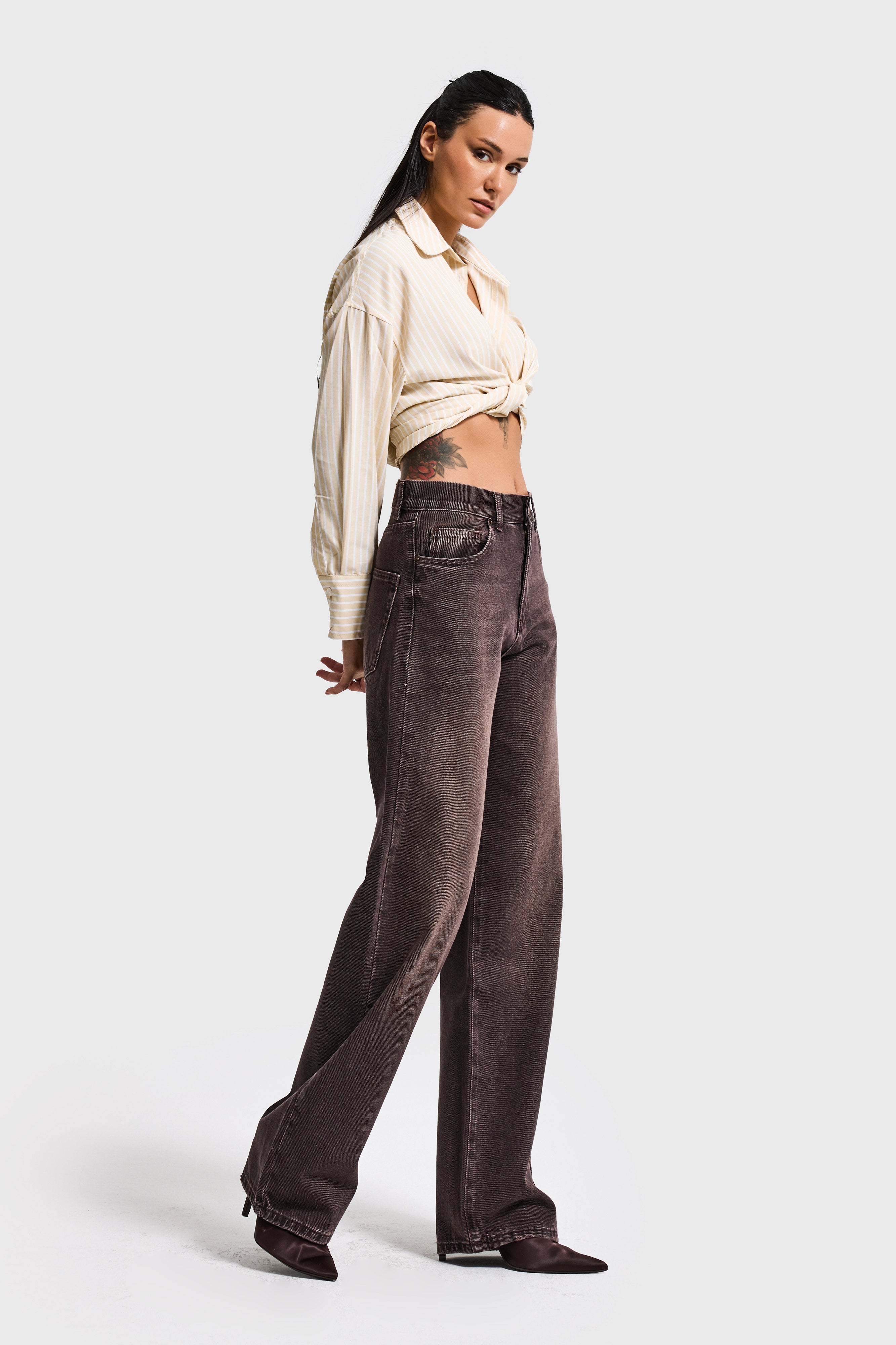 Kadın Koyu Kot Lora 2s6-16 Loose Fit %100 Koton Denim Jean