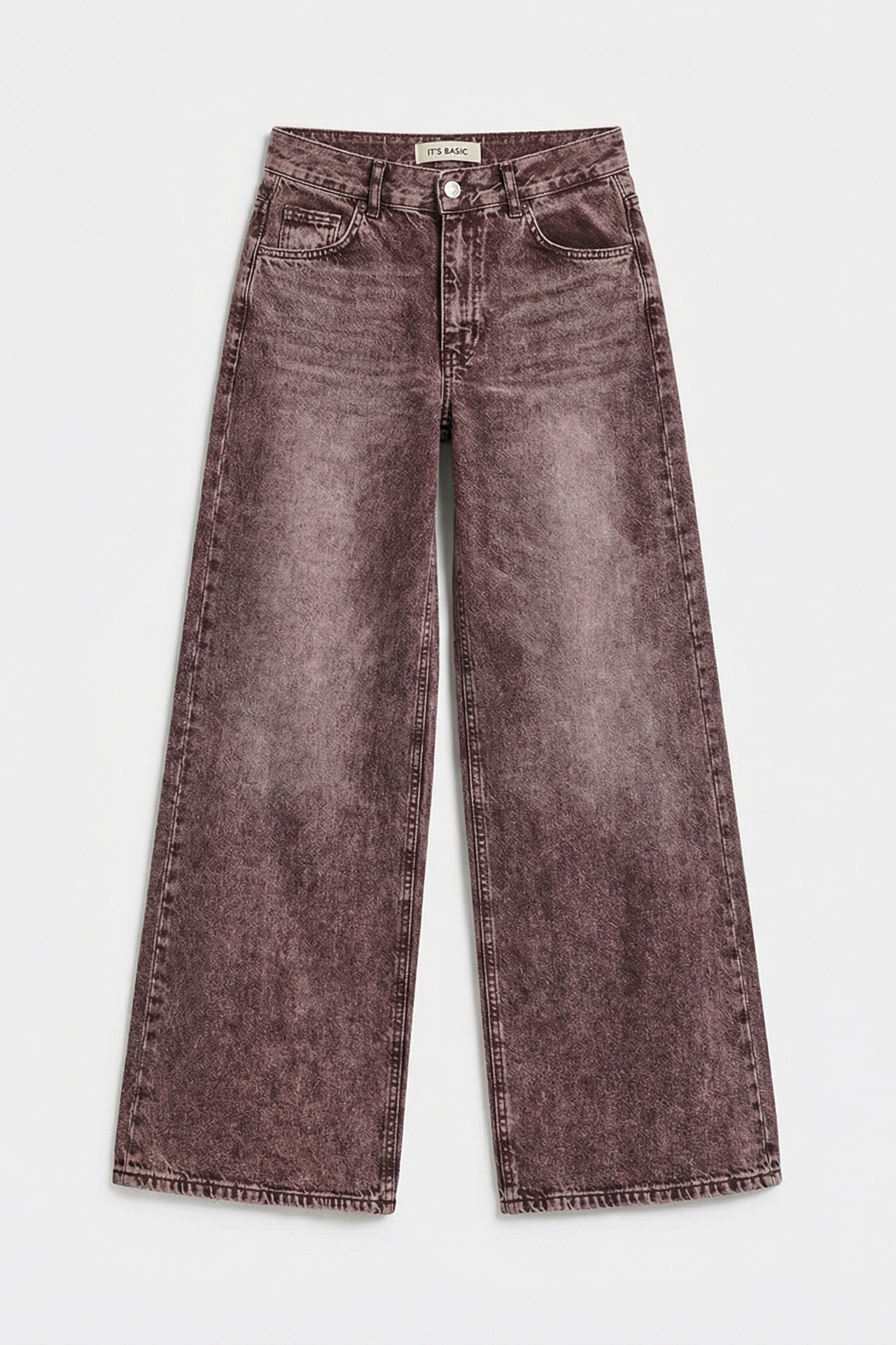 Kadın Koyu Kot Rengi Hera 4s6-157 Palazzo Fit Orta Bel Denim Jean