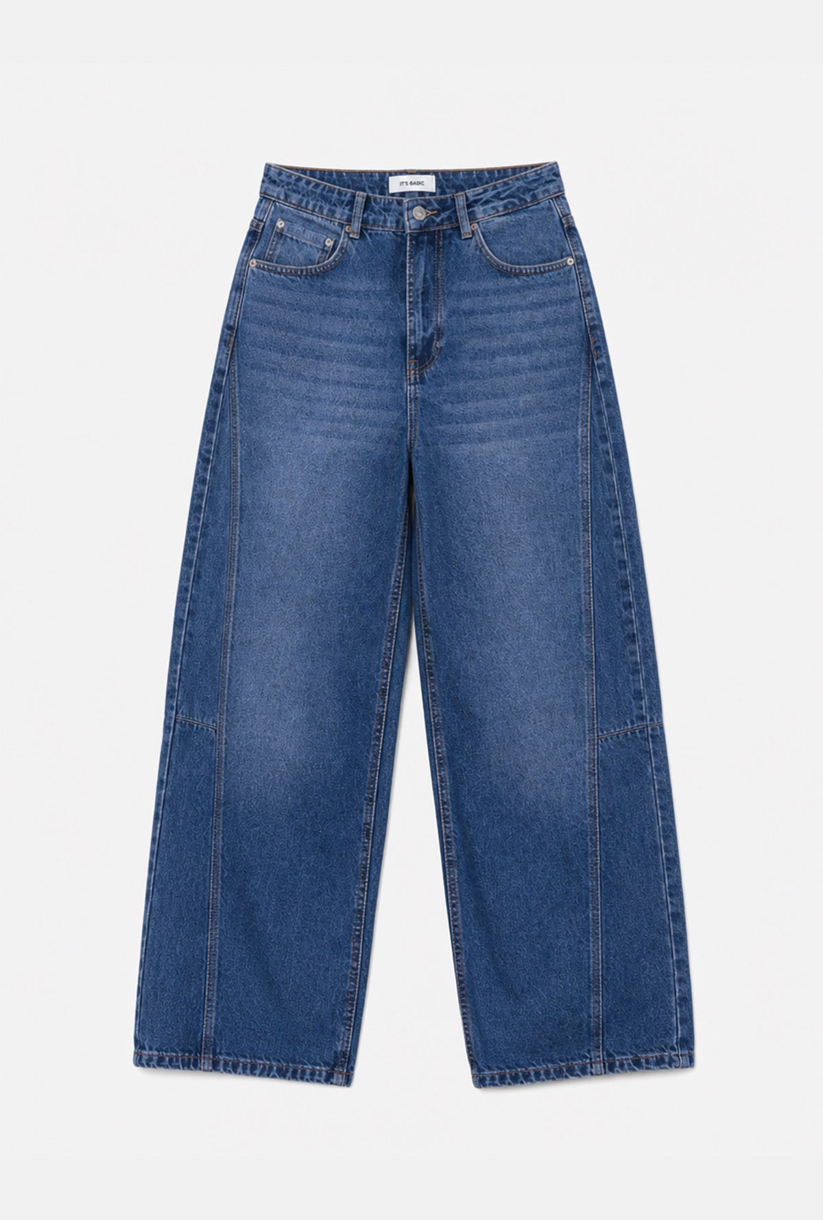 Kadın Koyu Mavi 2w6-98 Mega Barrel Fit Nakış Özel Tasarım Denim Jean