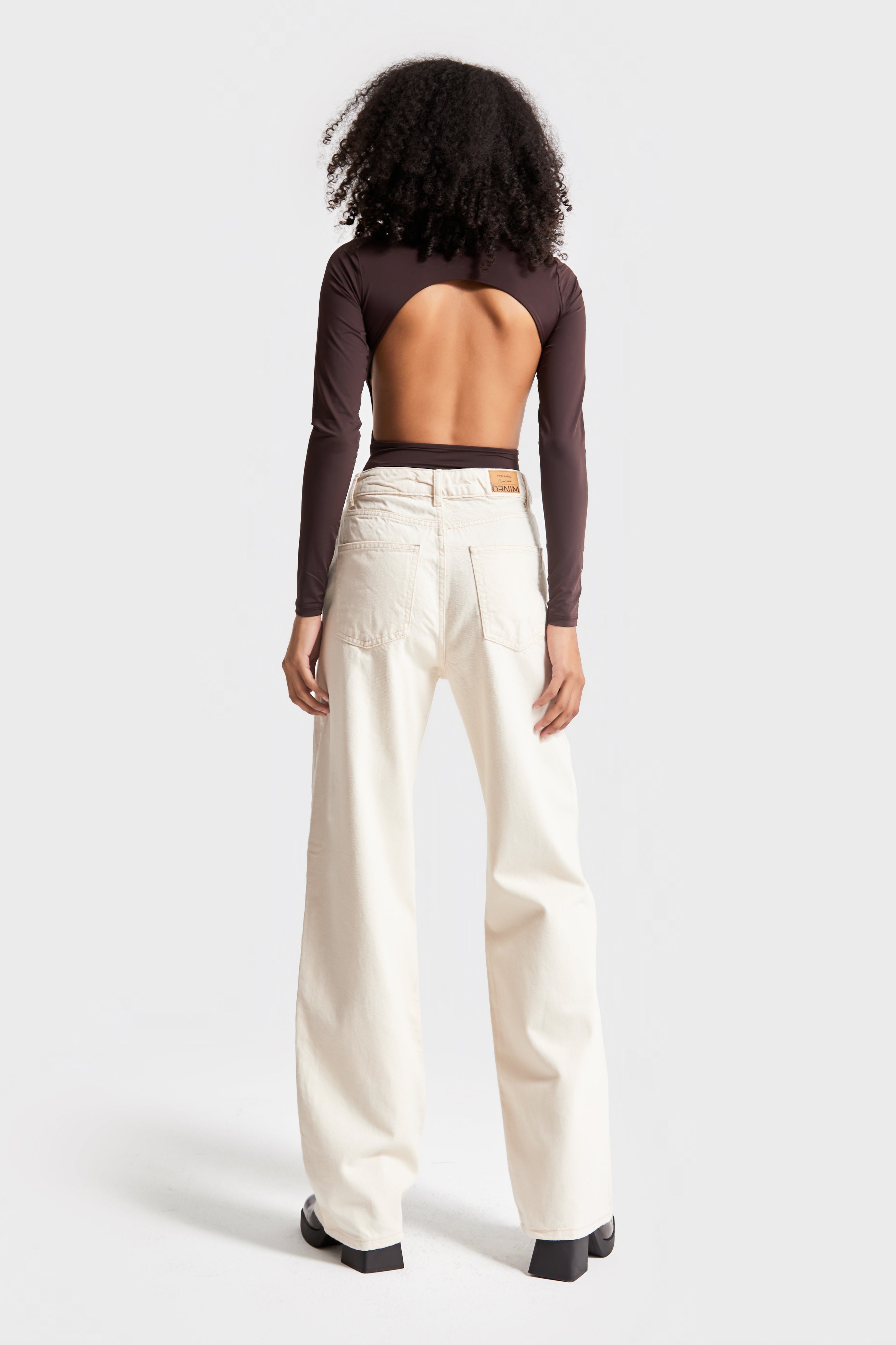 Women's Raw Ecru Color Straight Fit 100% Cotton Denim