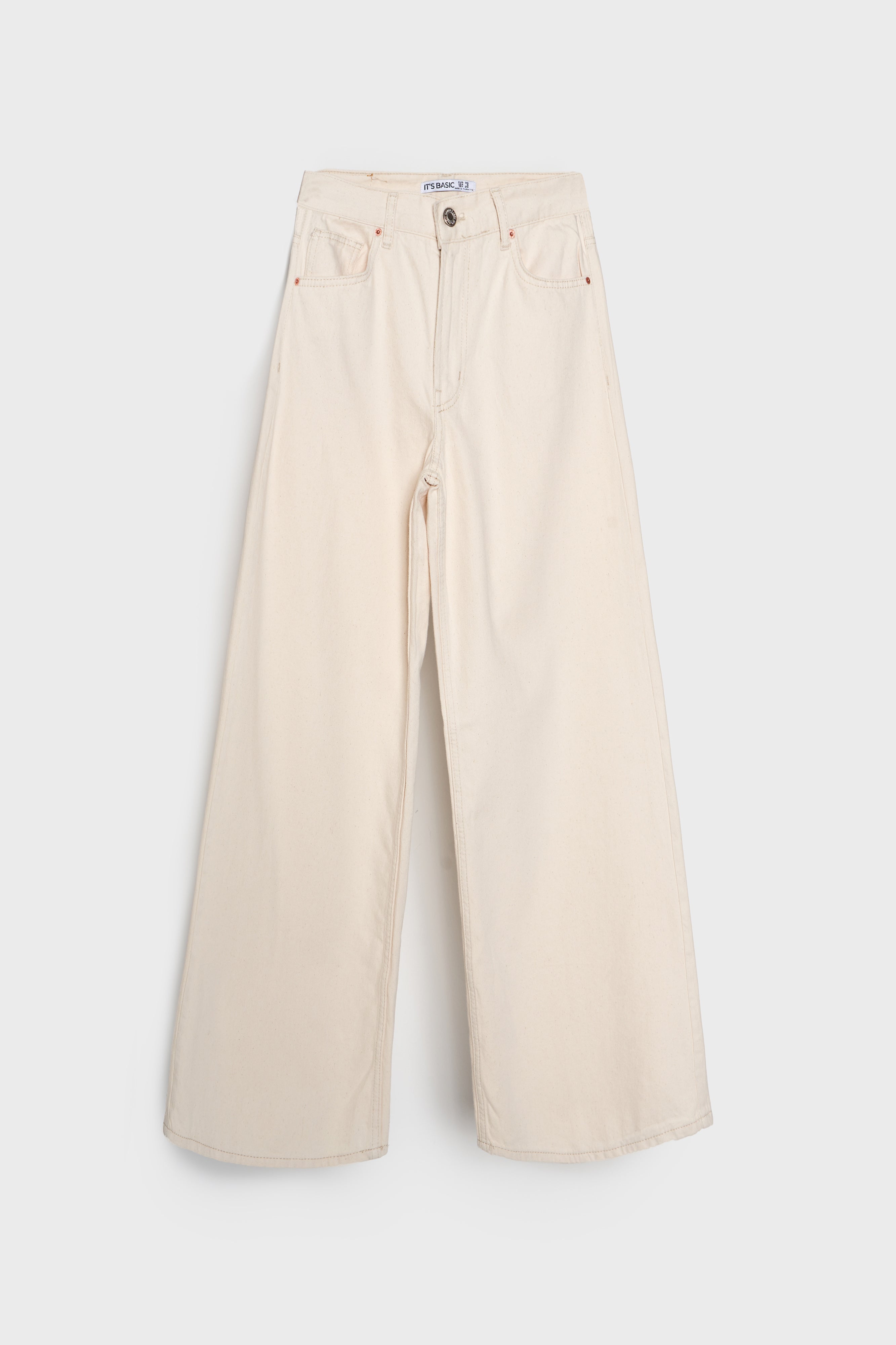 Женские джинсы Hera S4 Palazzo Fit из необработанного денима, 100% хлопок, средняя талия