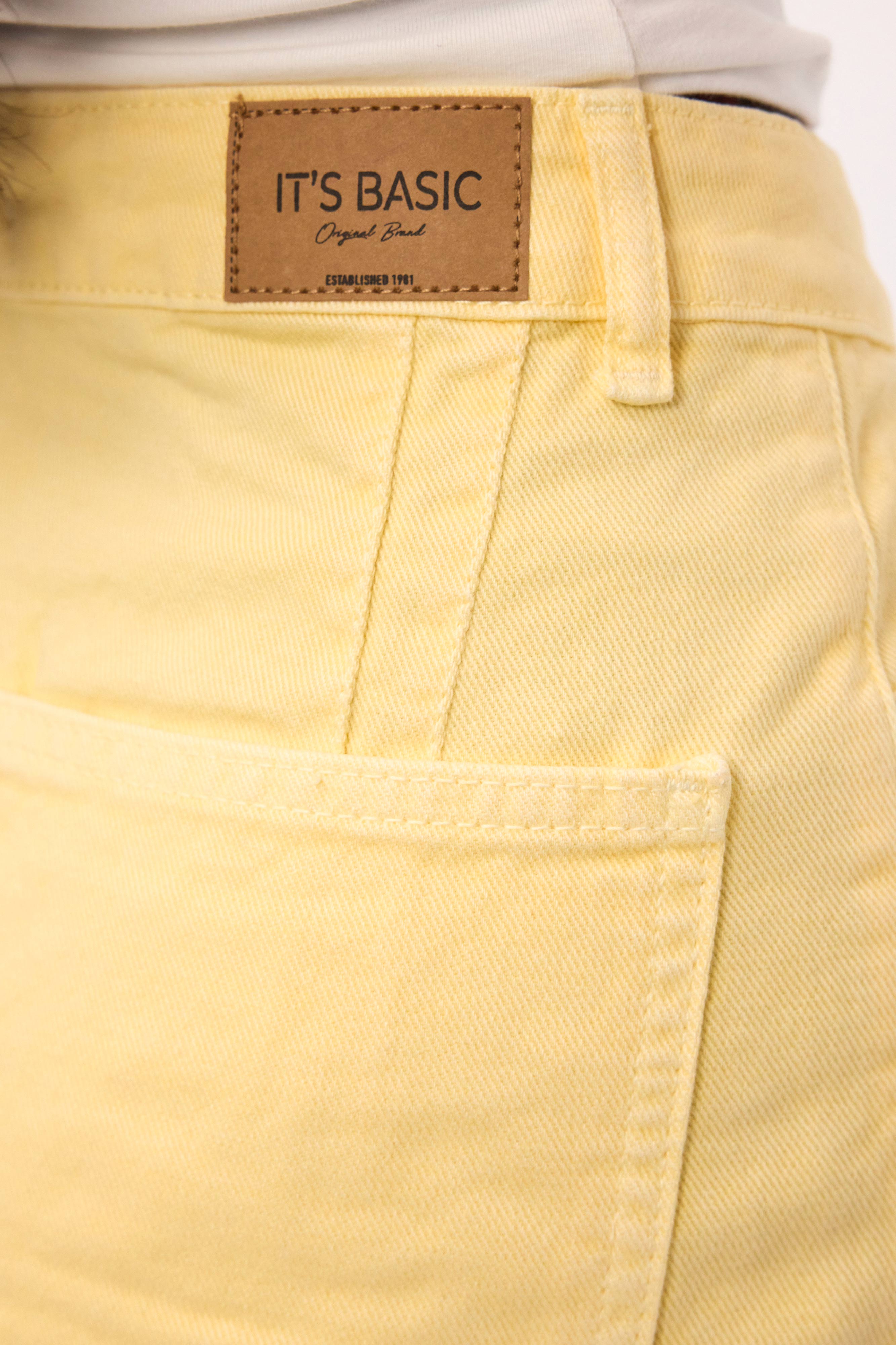 Kadın Sarı 6s6-108 Straight Mini Denim Etek