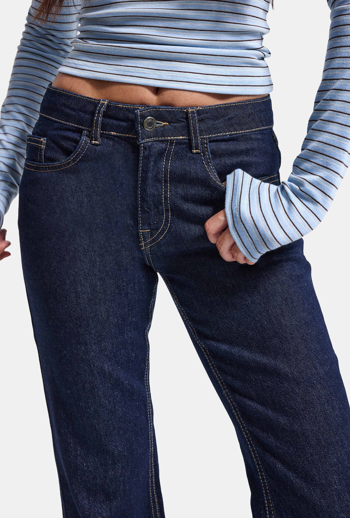 Kadın Selvedge 7w5-50 Mid Rise Flare Fit Denim Jean
