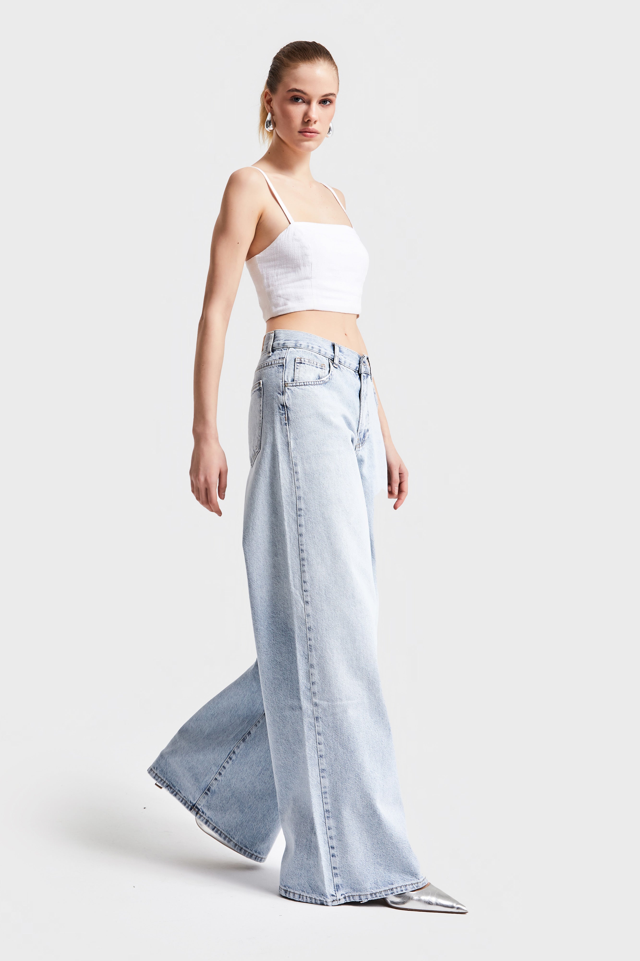 Женские зимние джинсы Hera 17S5-3, джинсовые брюки Palazzo Fit