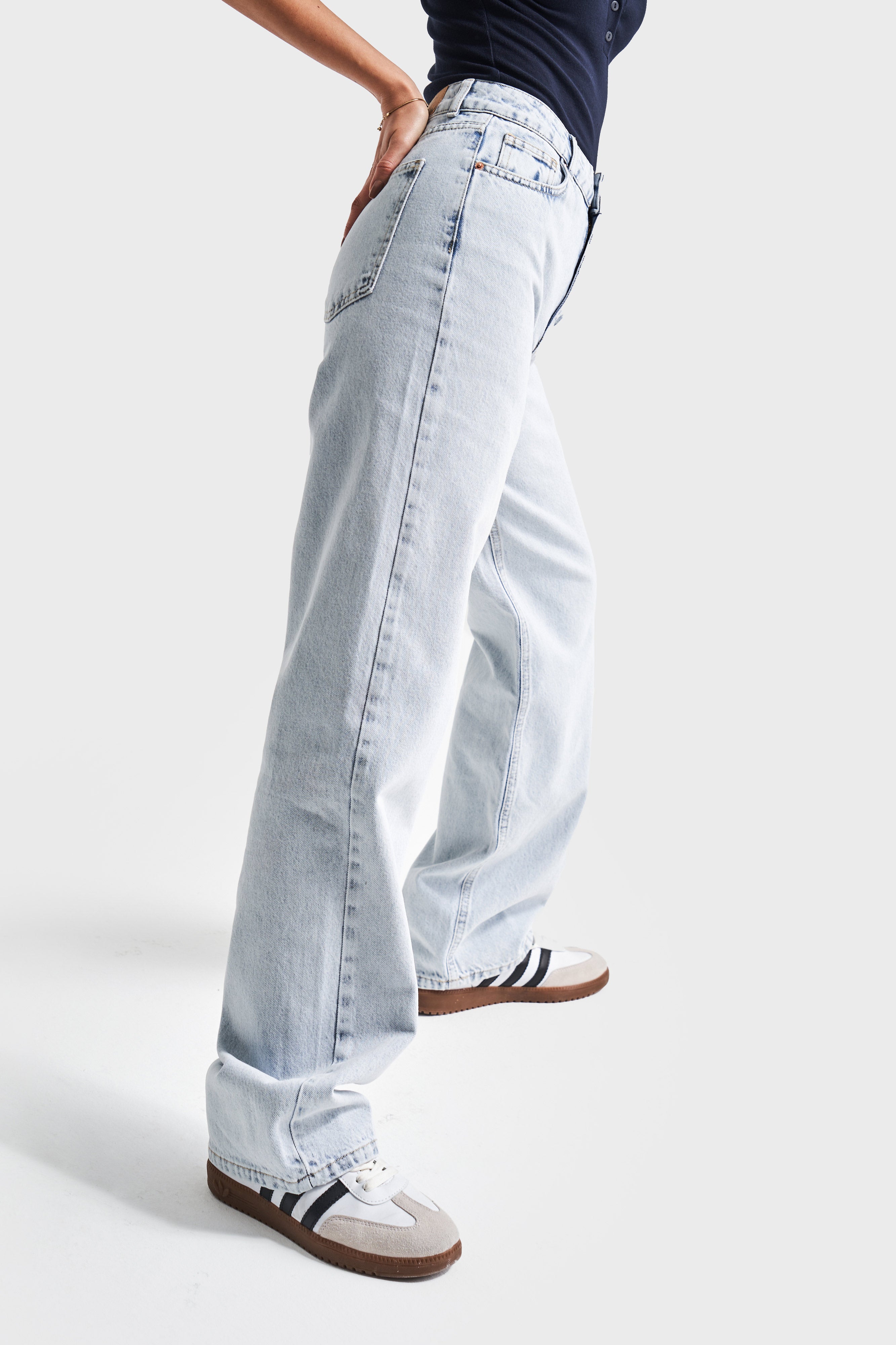 Kadın Snow Kot Rengi Doris 4S5-27 Yüksek Bel %100 Koton Straight Fit Denim Jean