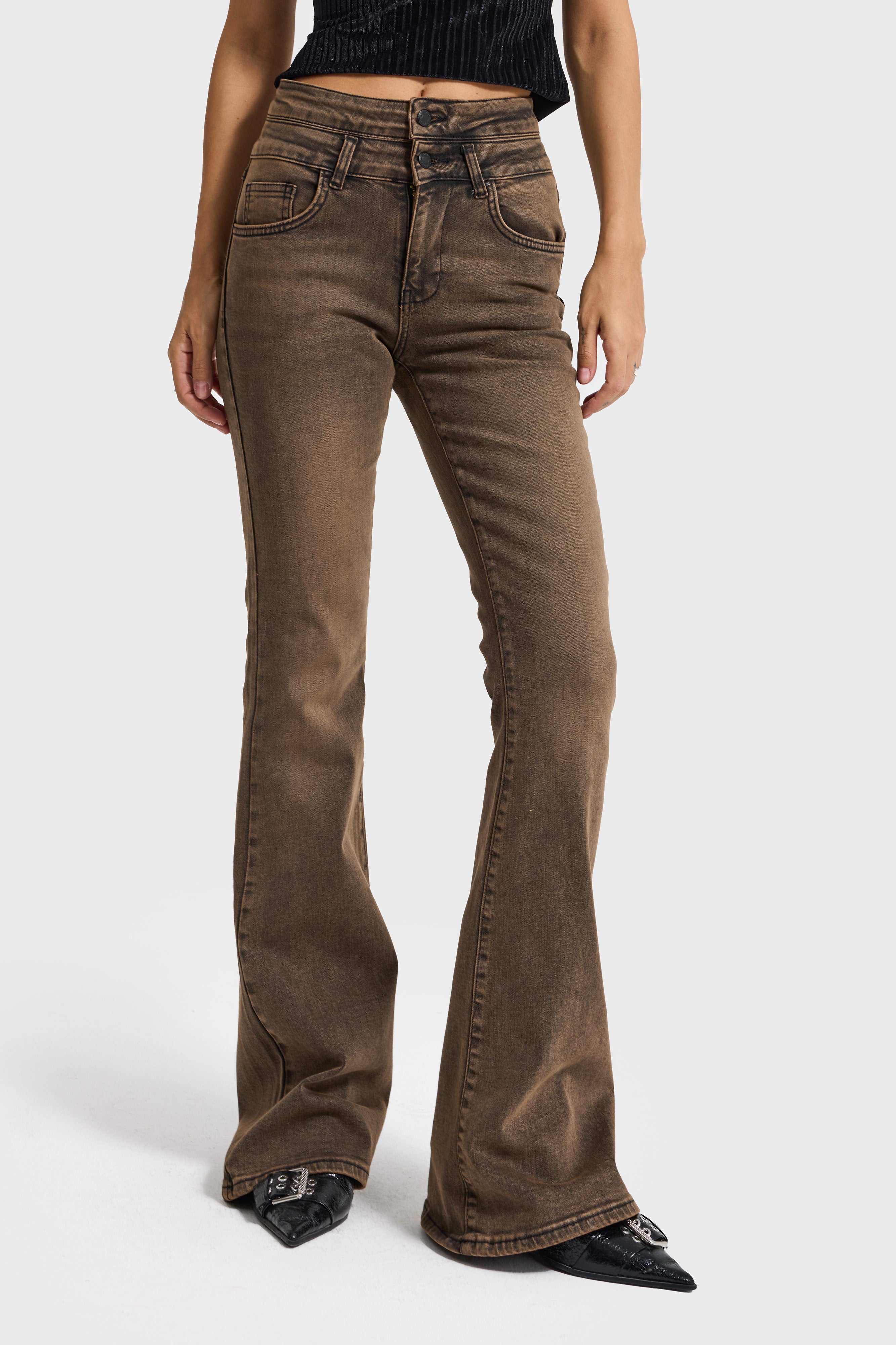 Kadın ST Kot Rengi 2w5-62 Flare Fit Esnek Kumaş Denim Jean