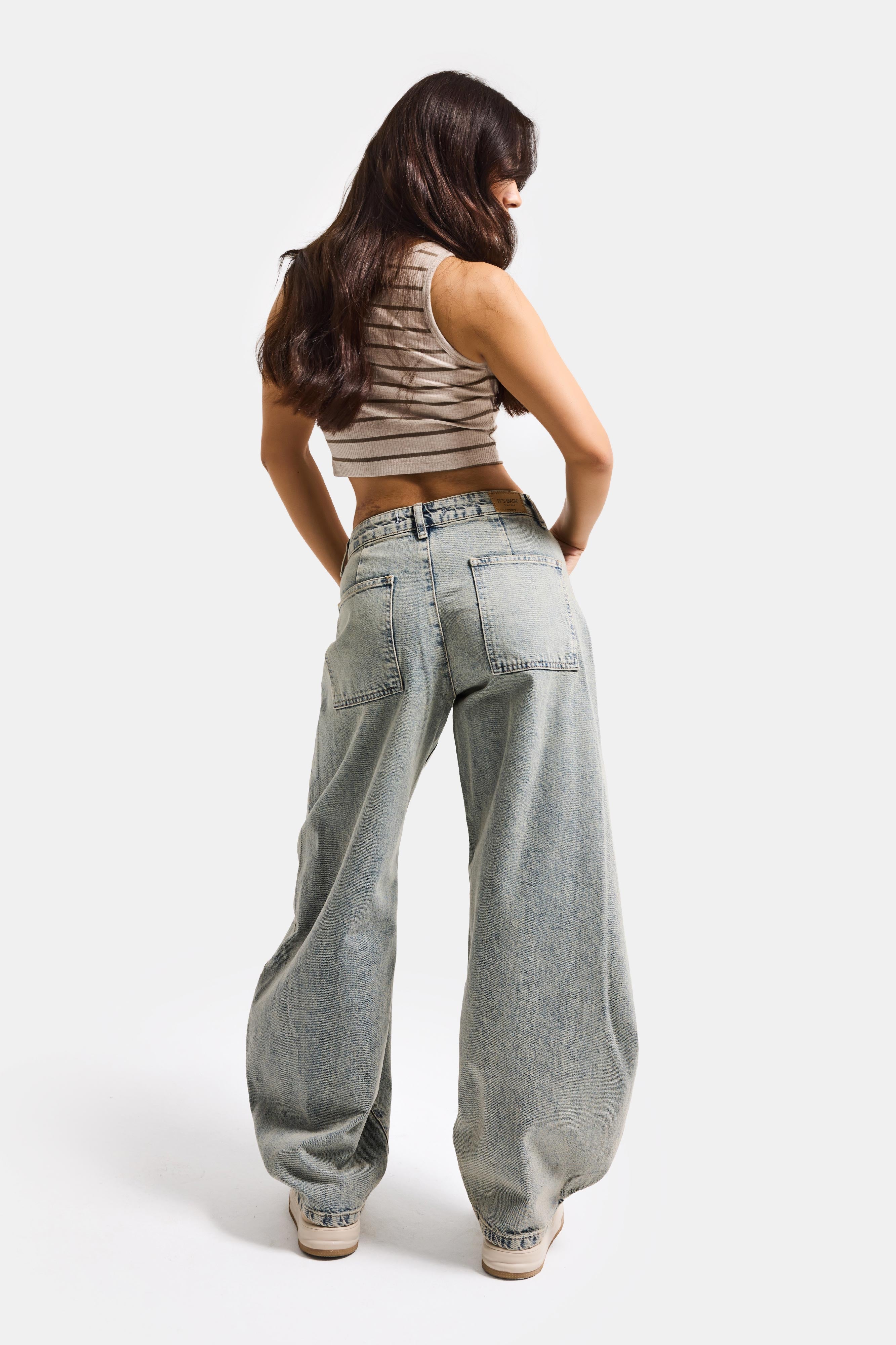 Kadın T.Kot 4s6-67 Mega Balon Fit %100 Koton Denim Jean
