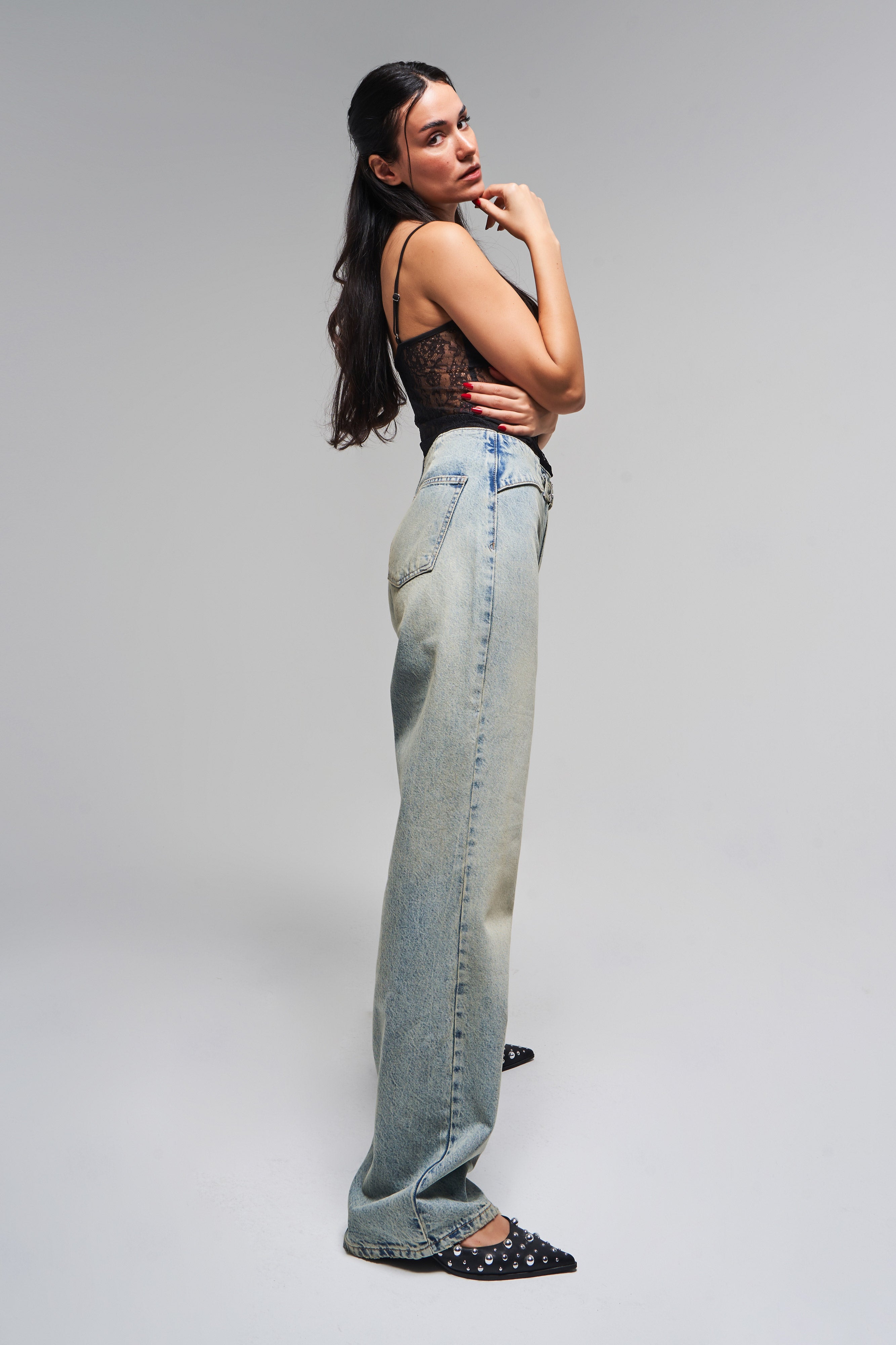 Женские джинсы T. Jeans, цвет 17s5-32, свободный крой, пояс с деталями, внутренняя длина 80 см, 100% хлопок, деним