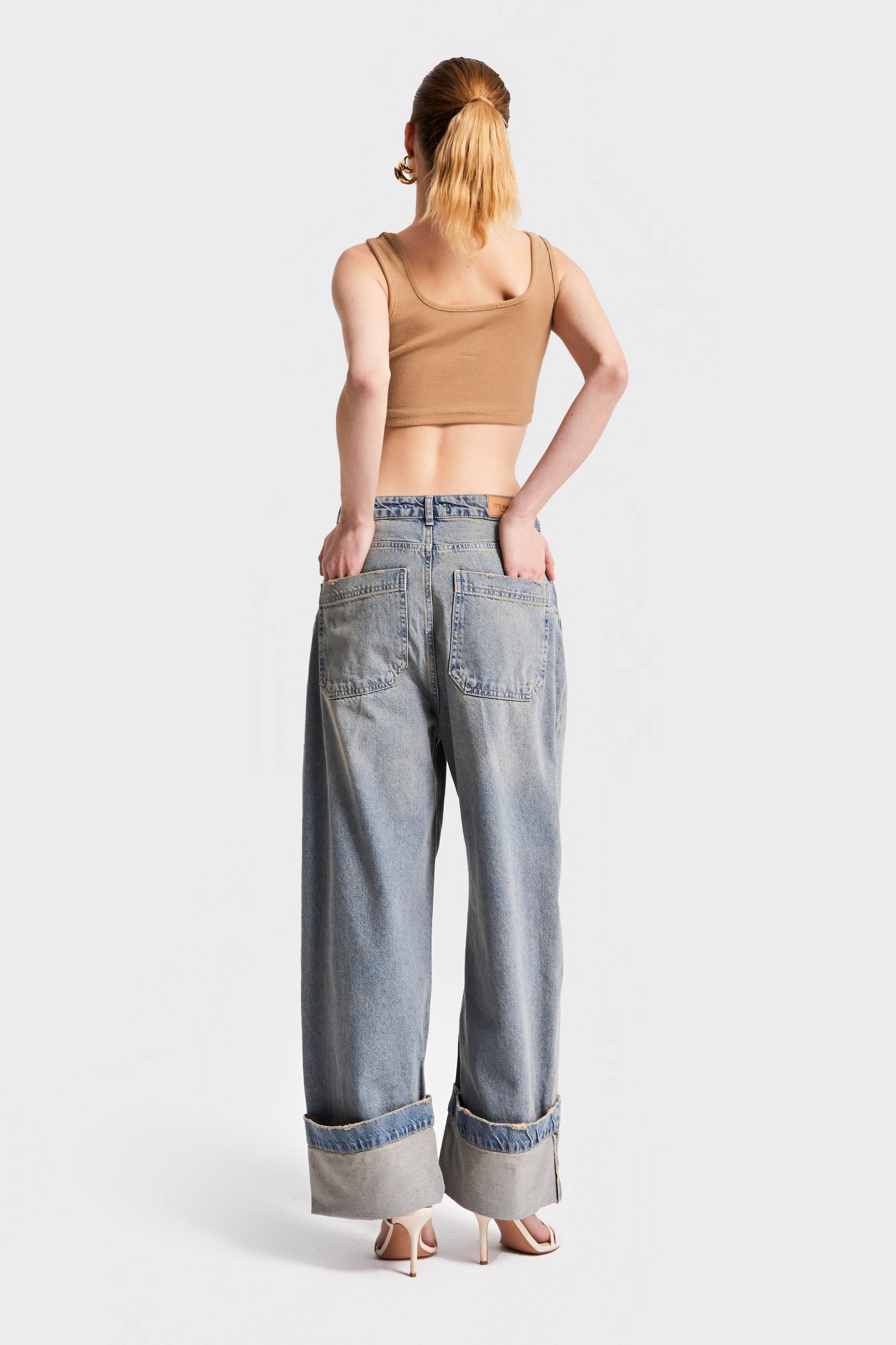 Women's T.Jeans Color 2S5-32 Super Baggy Leg Detail Denim