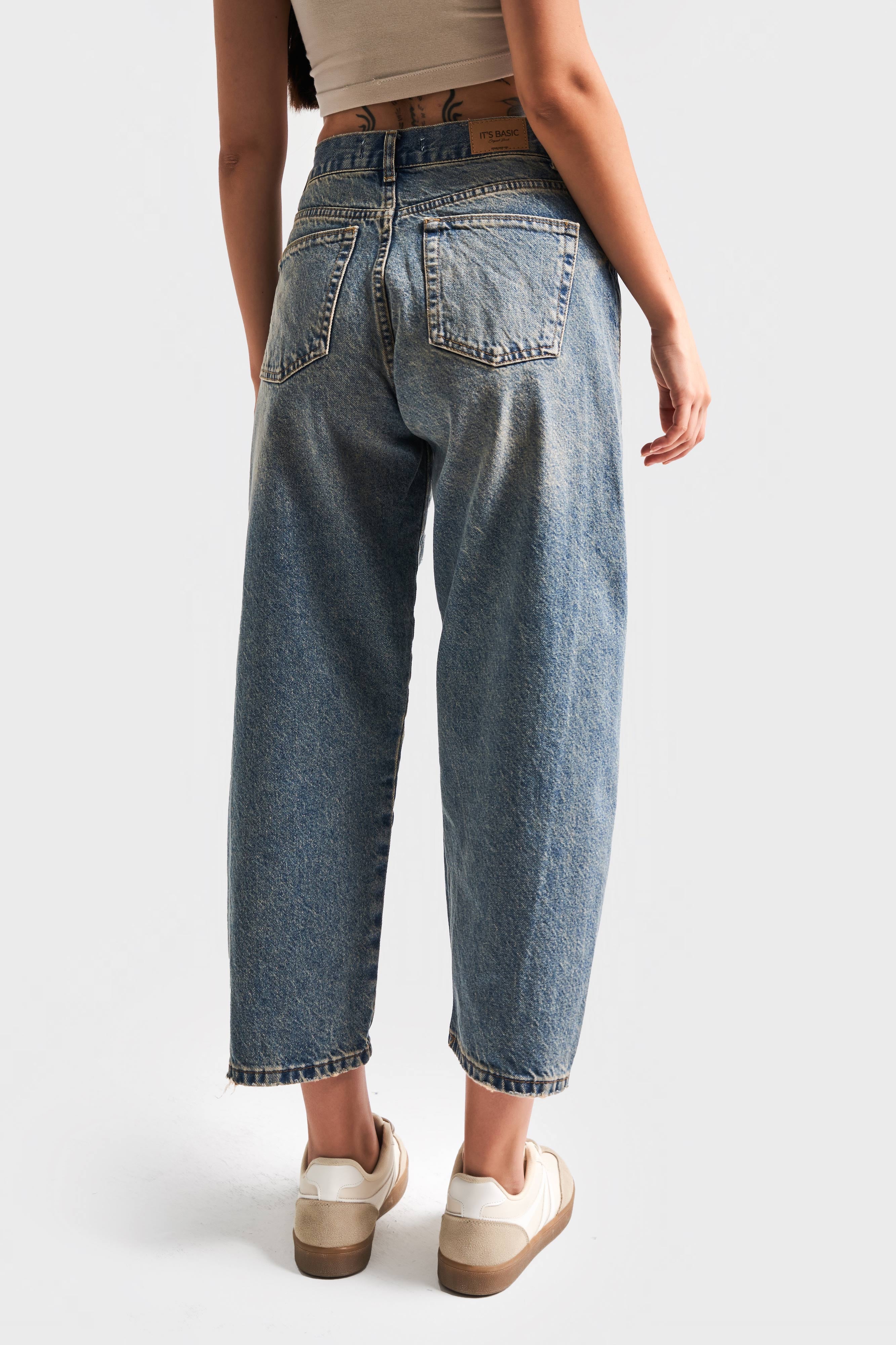 Kadın T.Kot Rengi Venüs 2s5-65 Carrot Fit Rahat Kesim %100 Koton Denim Jean