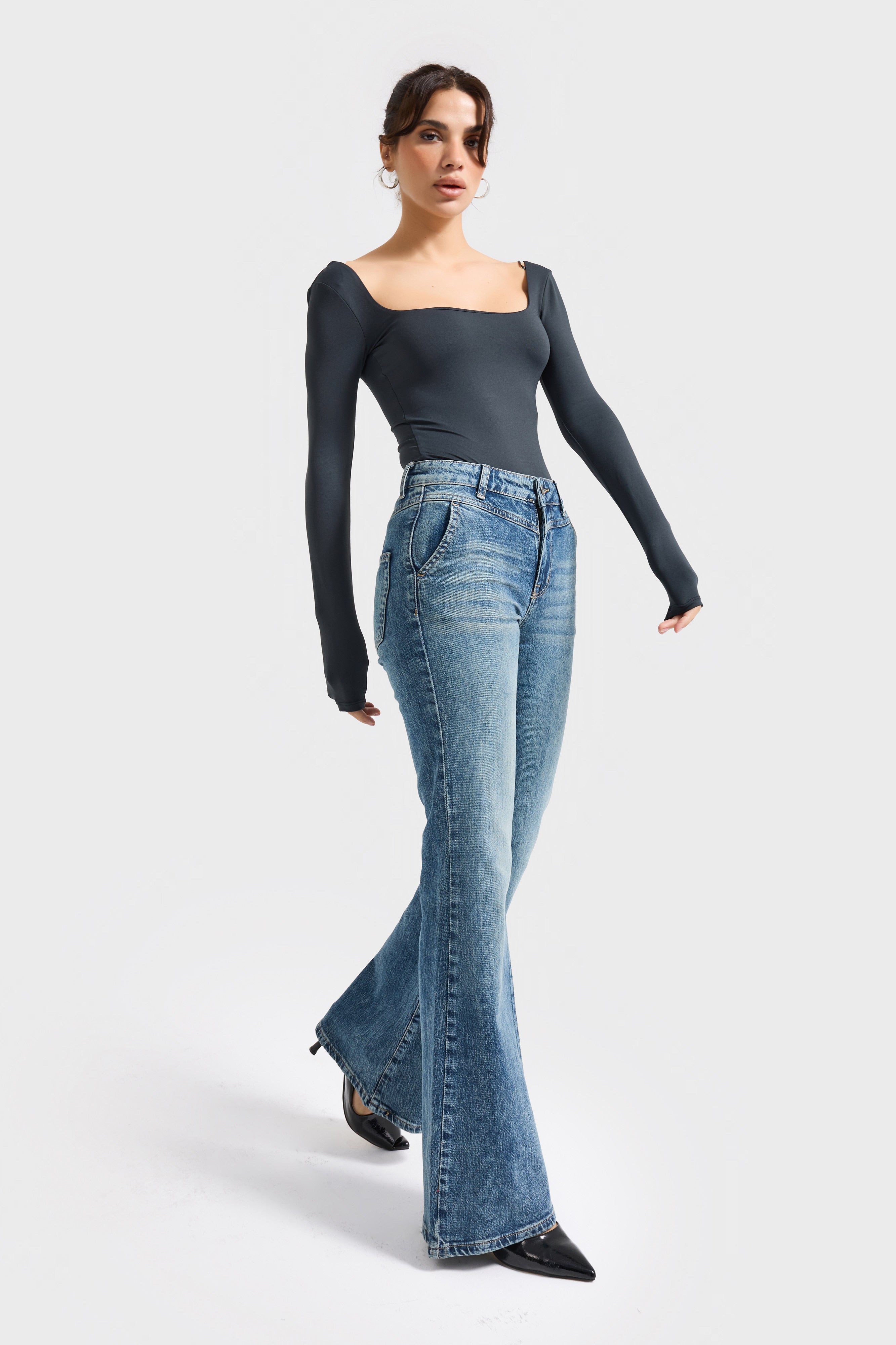 Kadın T.Kot Rengi 2s6-11 Flare Fit Viskon Elastan Kumaş Denim Jean