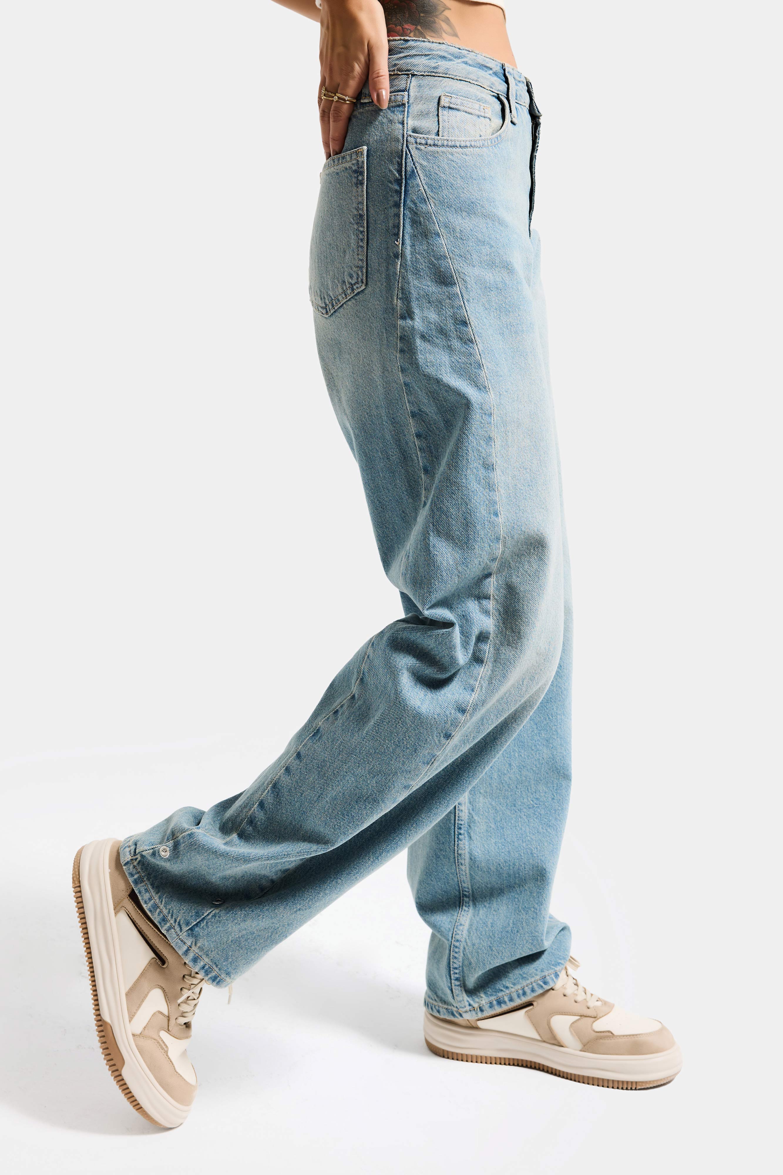 Kadın T.Kot Rengi 2s6-32 Mid Rise Trapered Fit %100 Koton Denim Jean