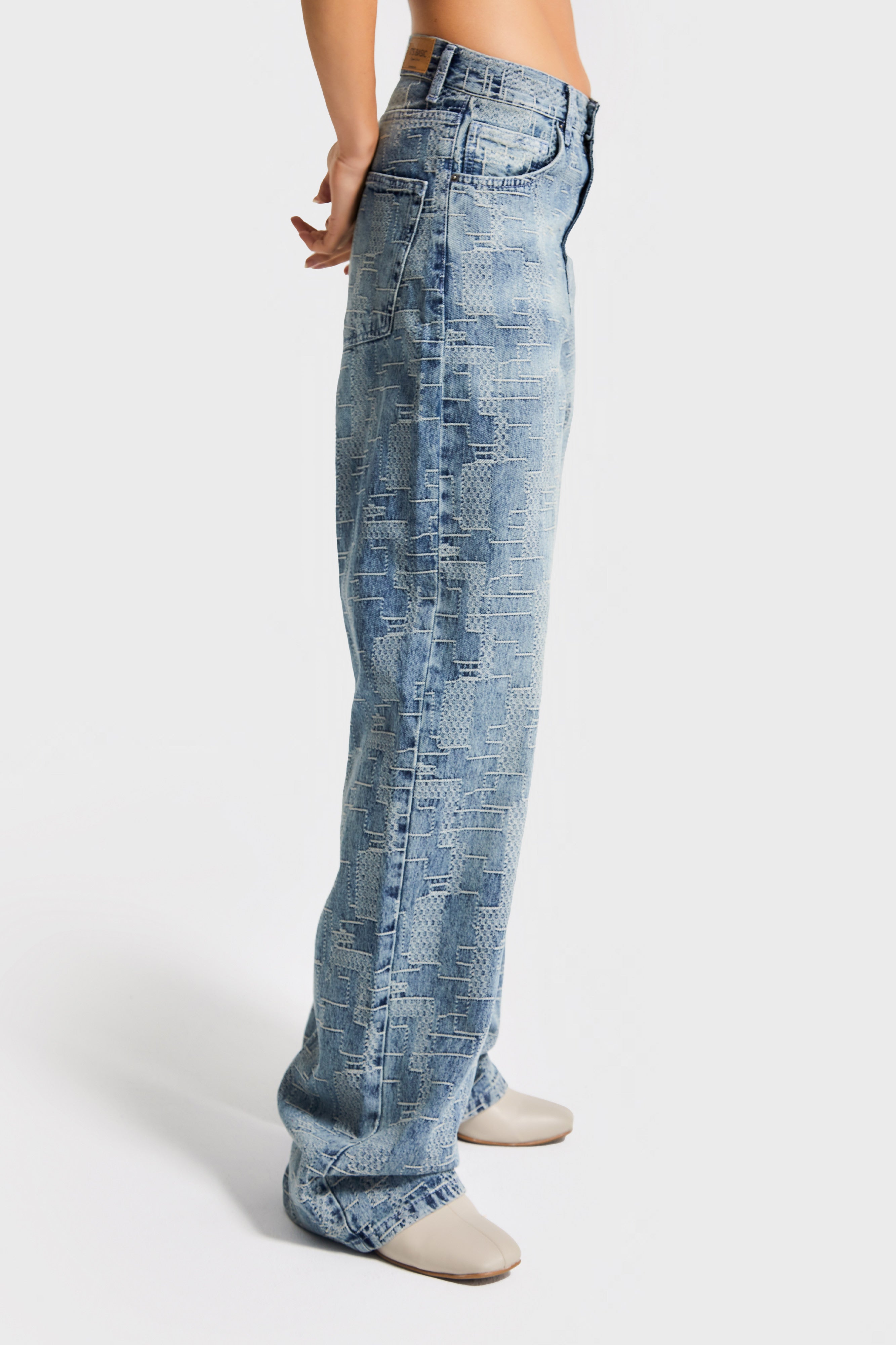 Kadın T.Kot Rengi 2w5-32 Loose Fit Özel Tasarım Kumaş %100 Koton Denim Jean