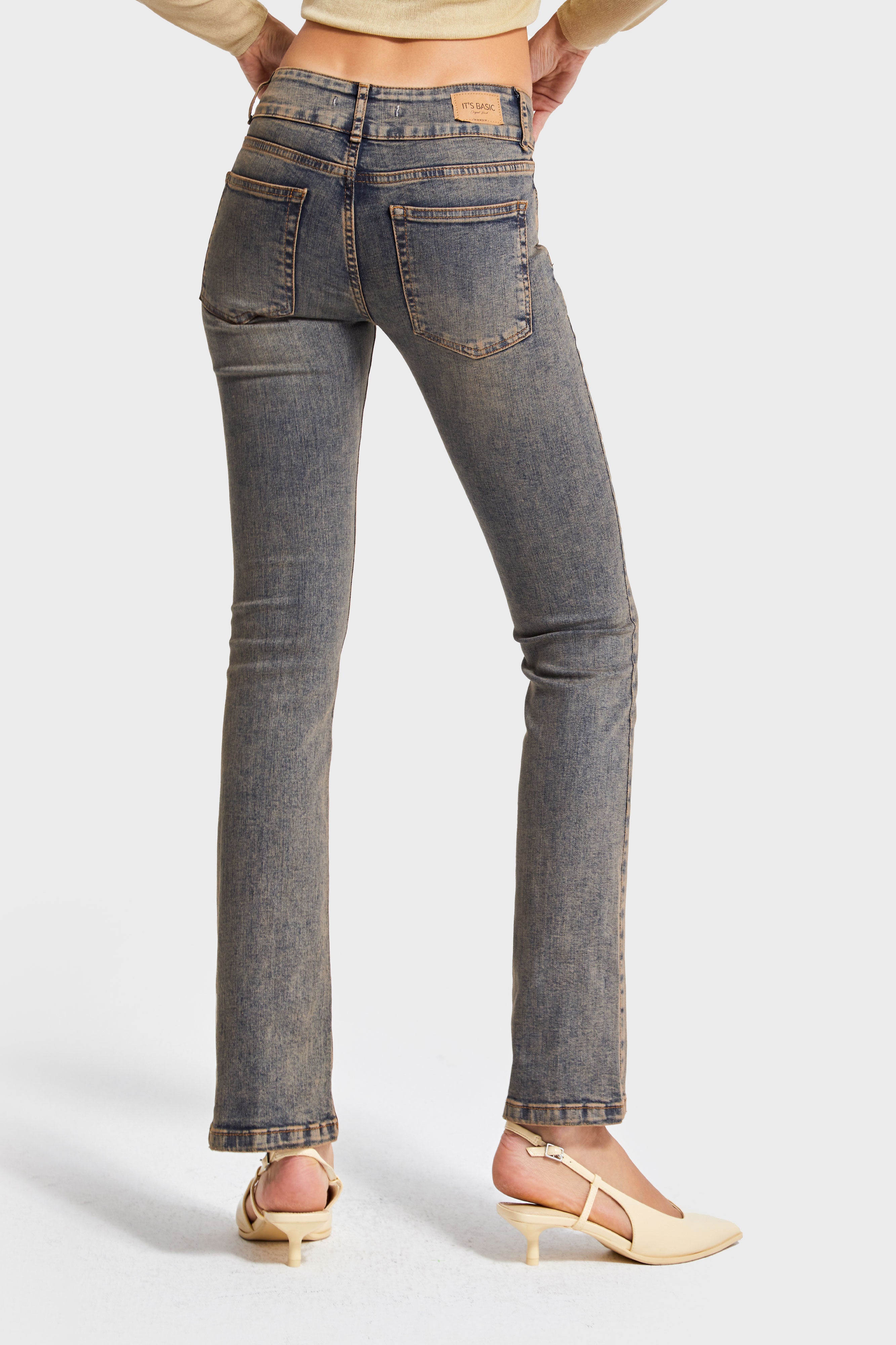 Kadın T.Kot Rengi 4w5-32 Bootcut Midrise Orta Bel Esnek Elastan Kumaş Denim Jean