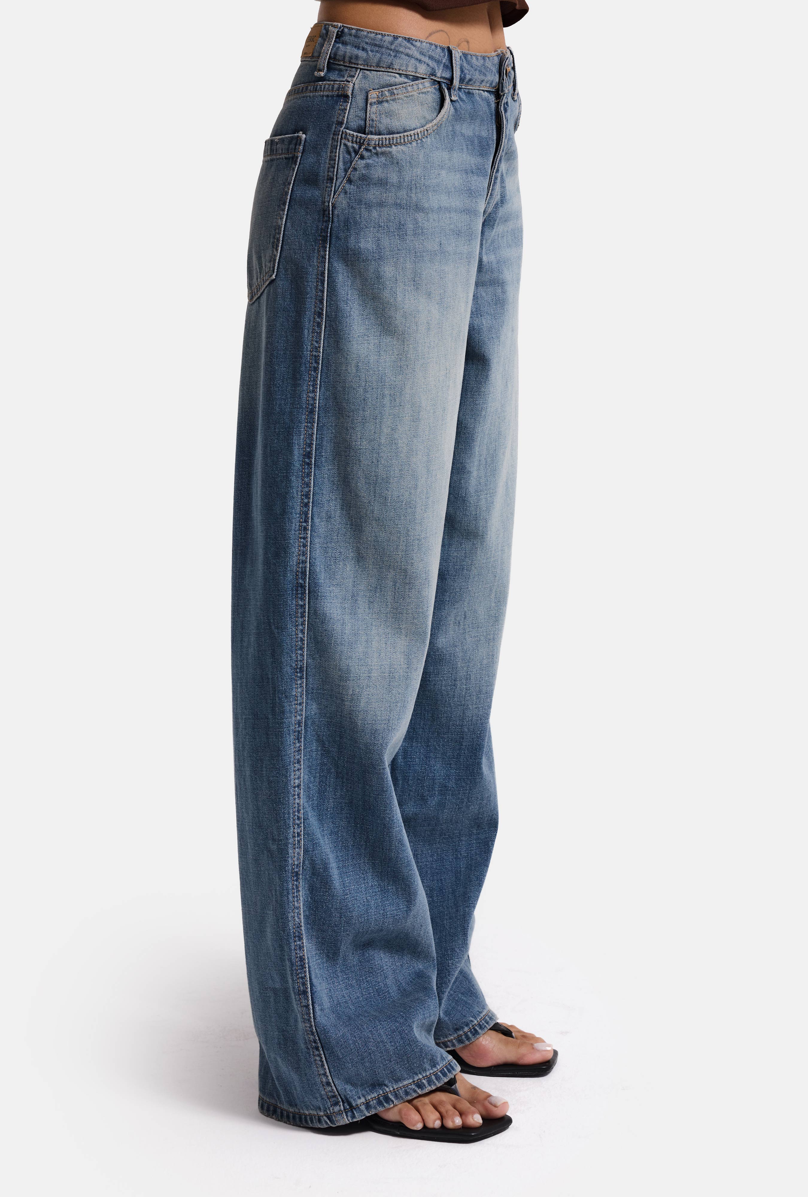 Kadın T.Kot Rengi 4w6-31 Low Rise Straight Fit Denim Jean