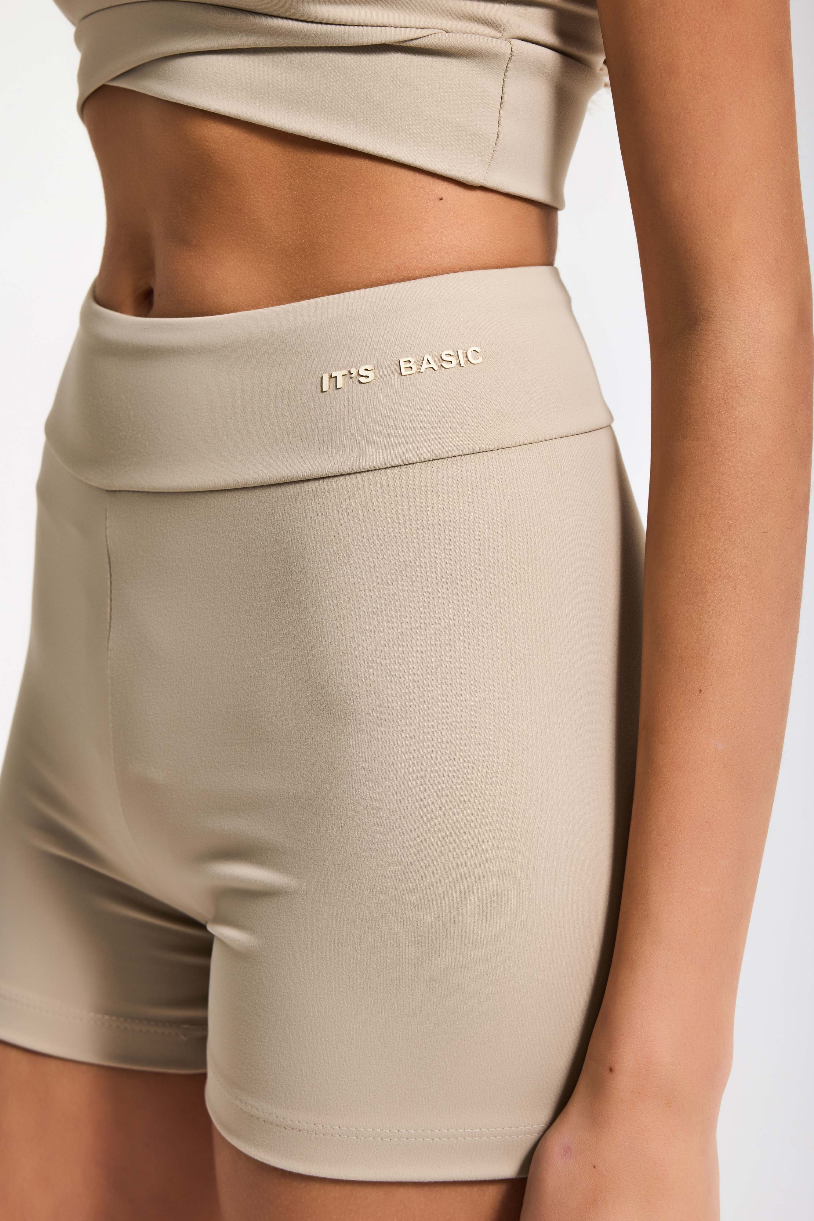 Kadın Taş Renk s6-16 Sweatshirt Büstiyer Sporcu Taytı 3'lü Tasarım Takım