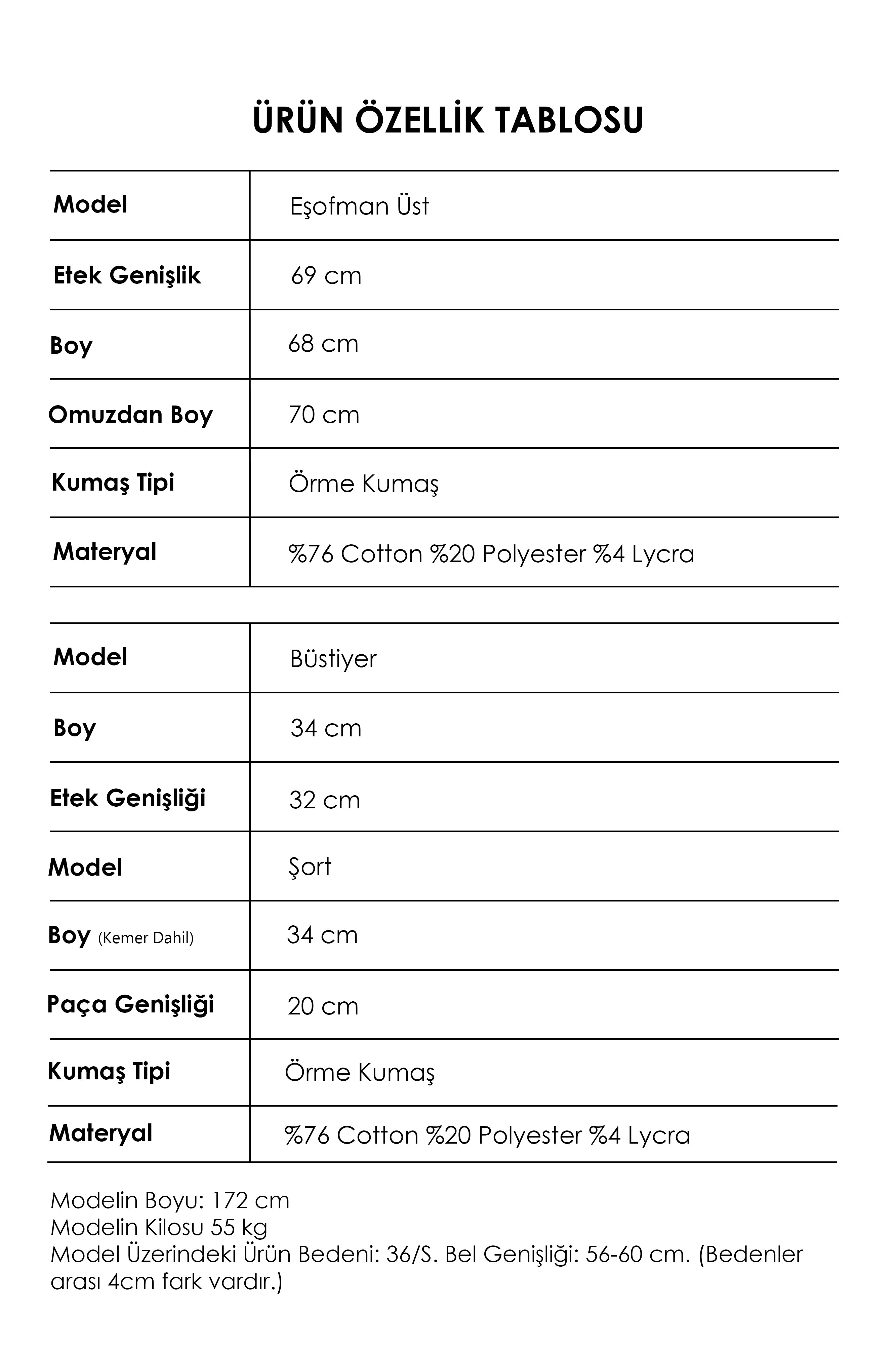 Kadın Taş Renk s6-16 Sweatshirt Büstiyer Sporcu Taytı 3'lü Tasarım Takım