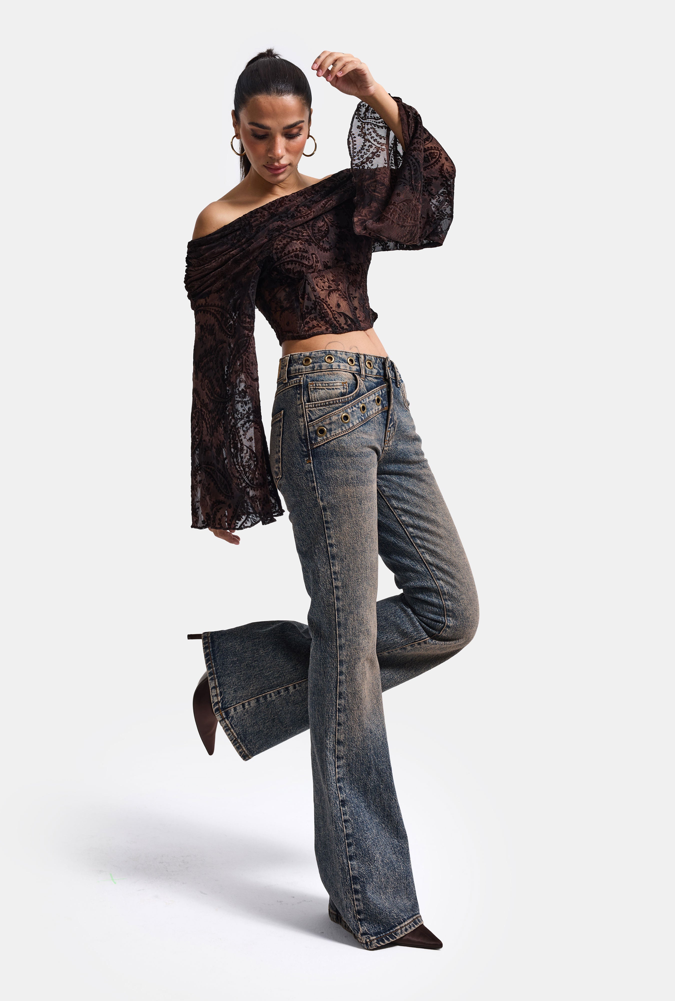 Kadın Tint 4w6-9 Flare Fit Komfort Kumaş Tasarım Denim Jean