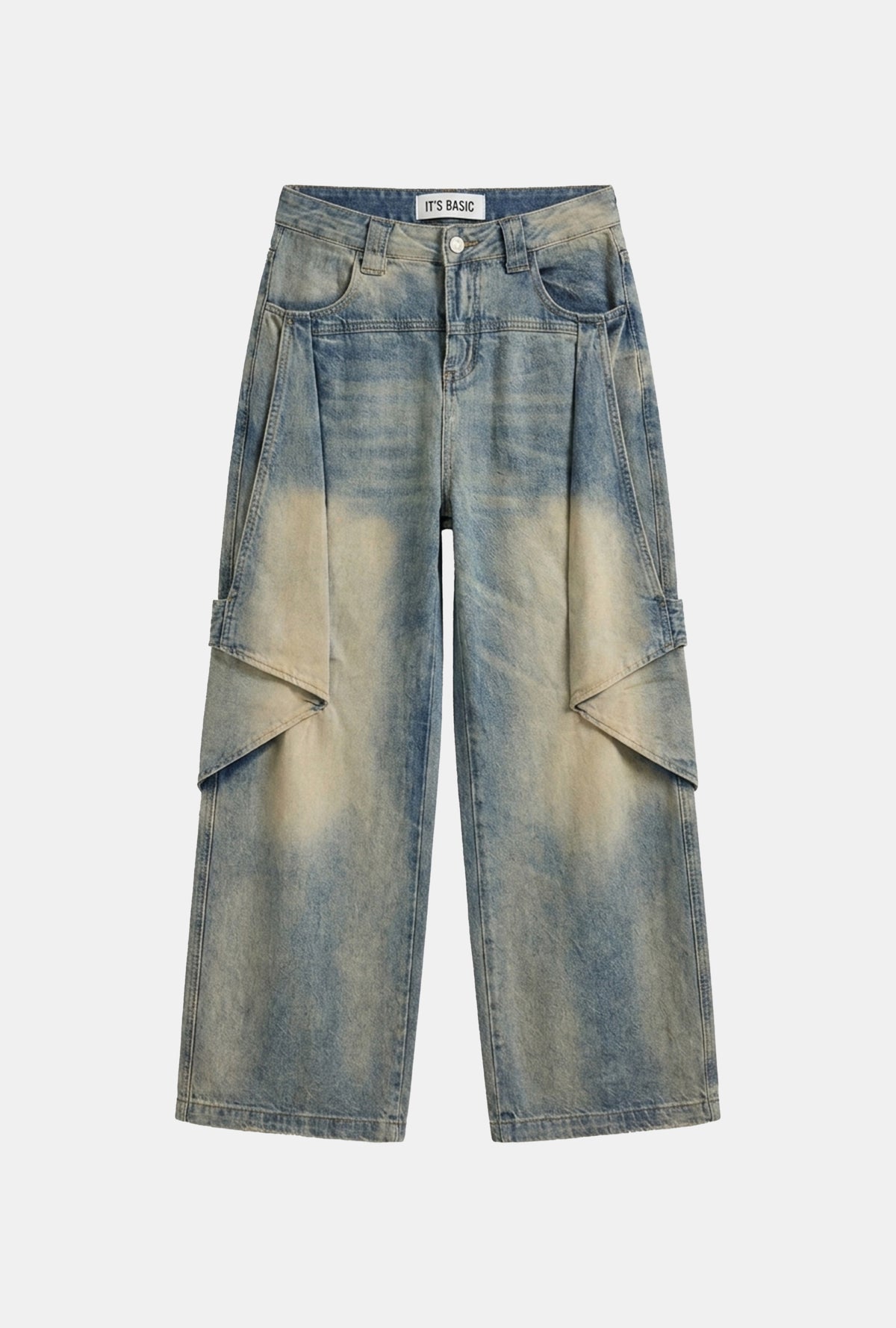 Kadın Kot Rengi Baggy Fit T13T Özel Tasarım Denim Jean