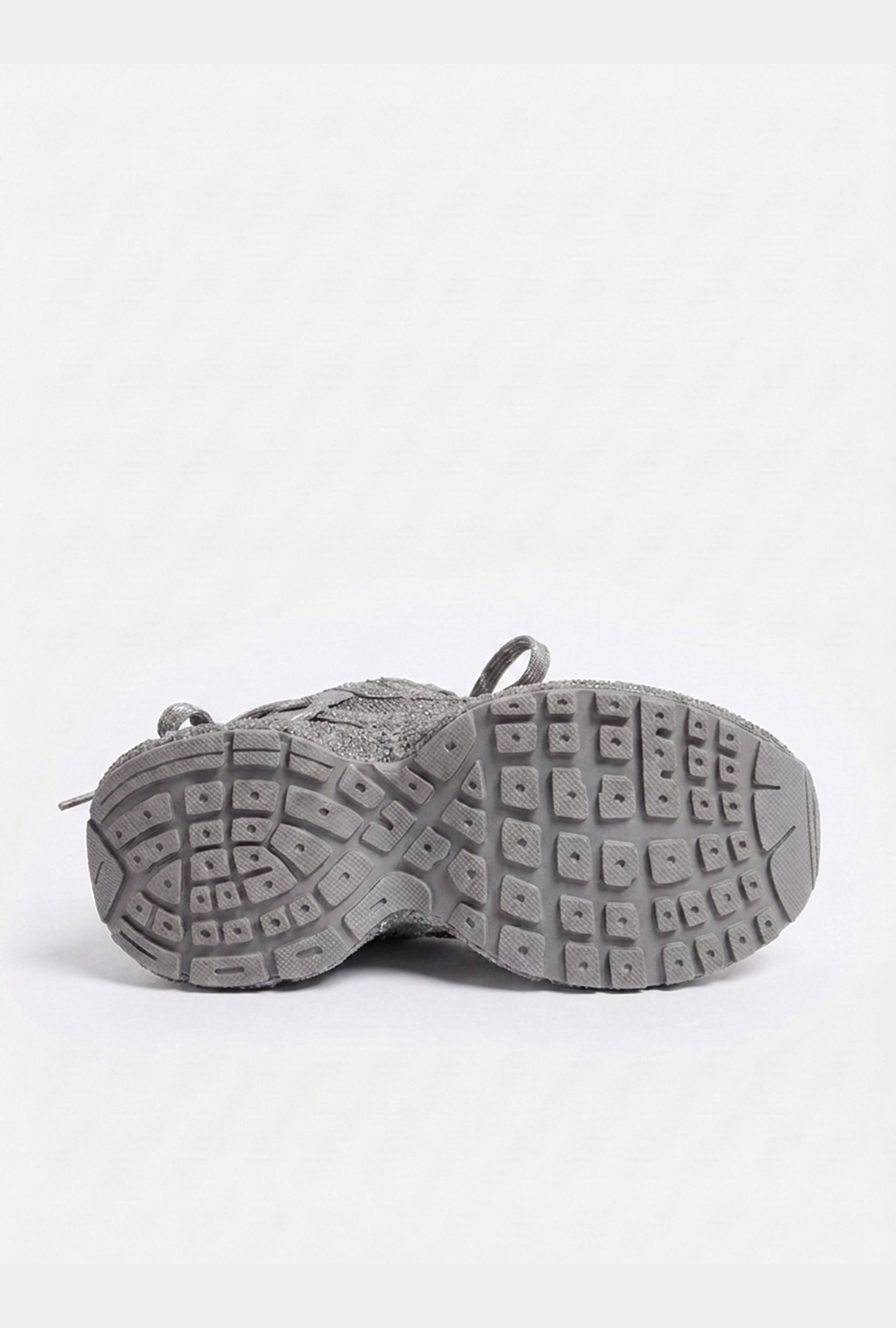Kadın Silver T11 İthal Işıltılı Taş Kaplama Özel Tasarım Sneaker Ayakkabı