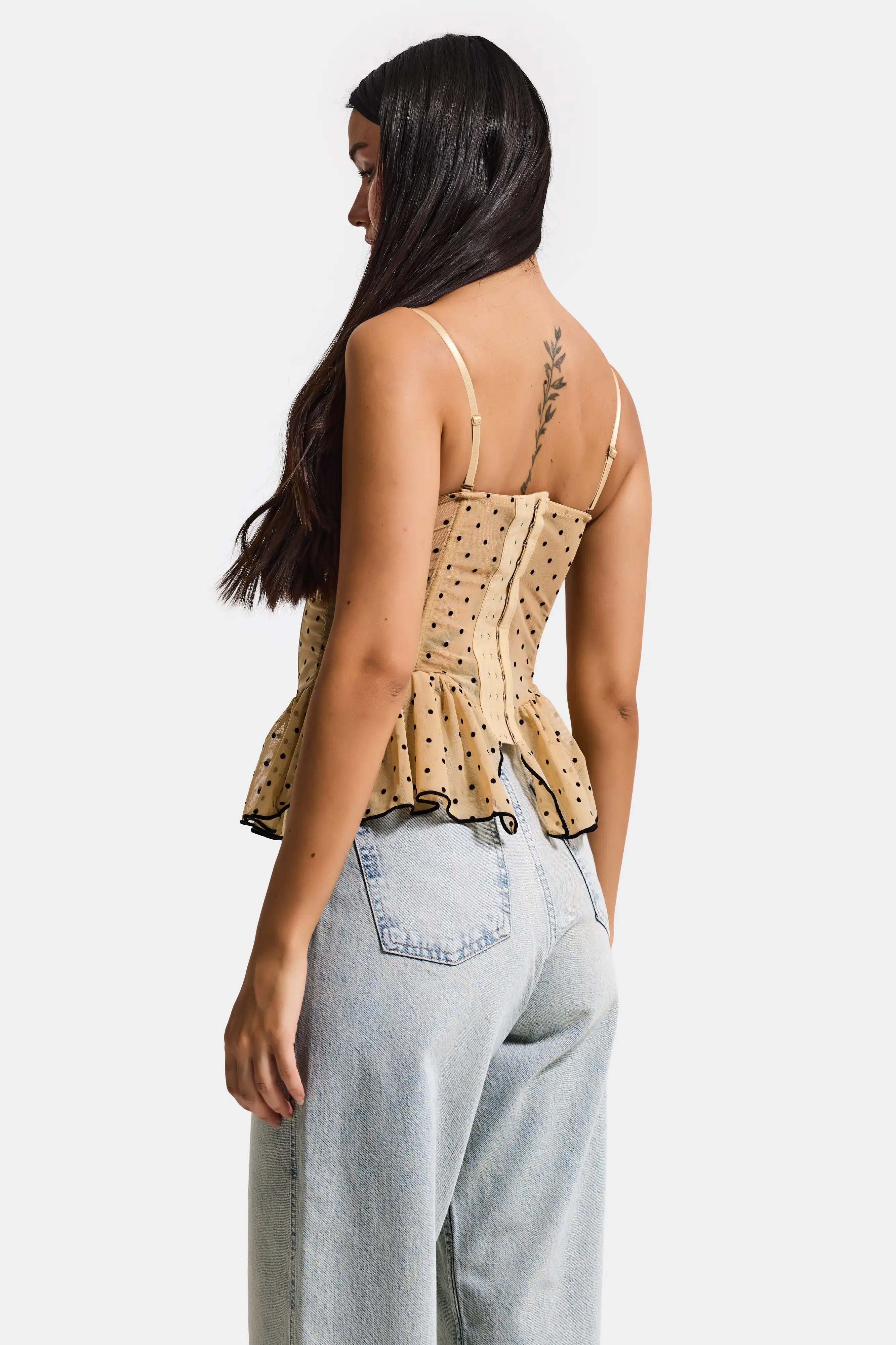 Kadın Bej w5 Balenli Cup Destekli Askılı Büstiyer