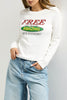 Kadın Beyaz w5 Free Amazing Baskılı Tasarım Sweatshirt
