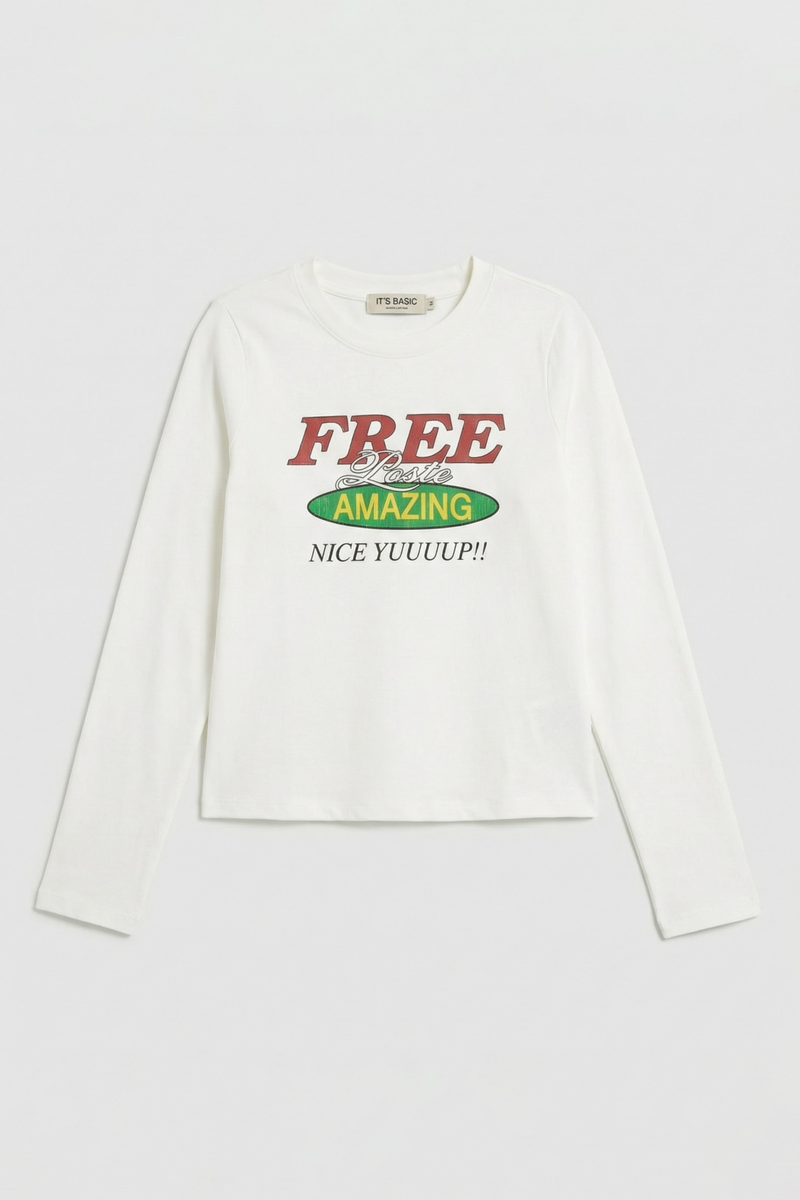 Kadın Beyaz w5 Free Amazing Baskılı Tasarım Sweatshirt