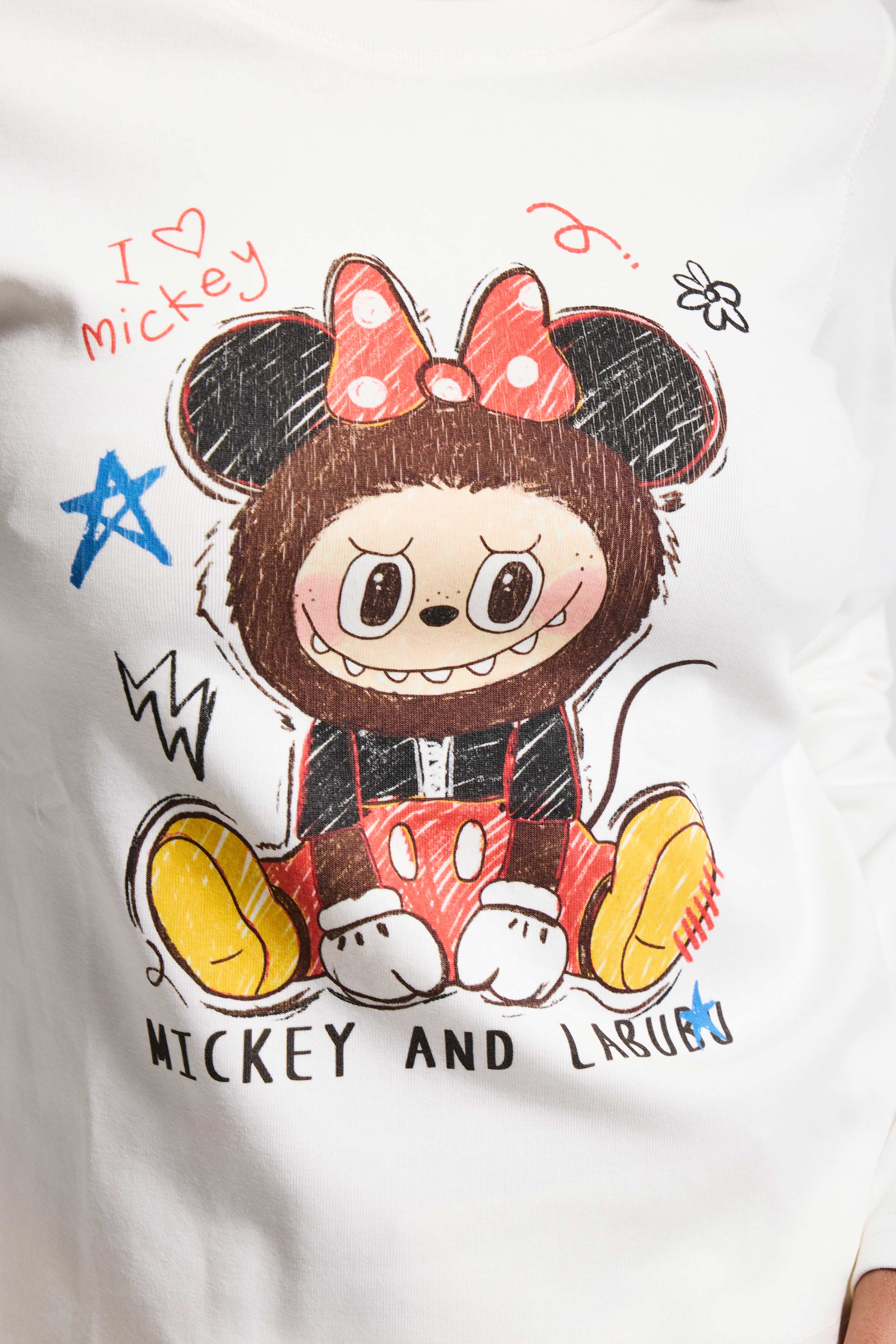 Kadın Kırık Beyaz w5 Baskı Desenli Sweatshirt