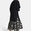 Women's Black w5 Sweatshirt Skirt One-Piece Design Dress