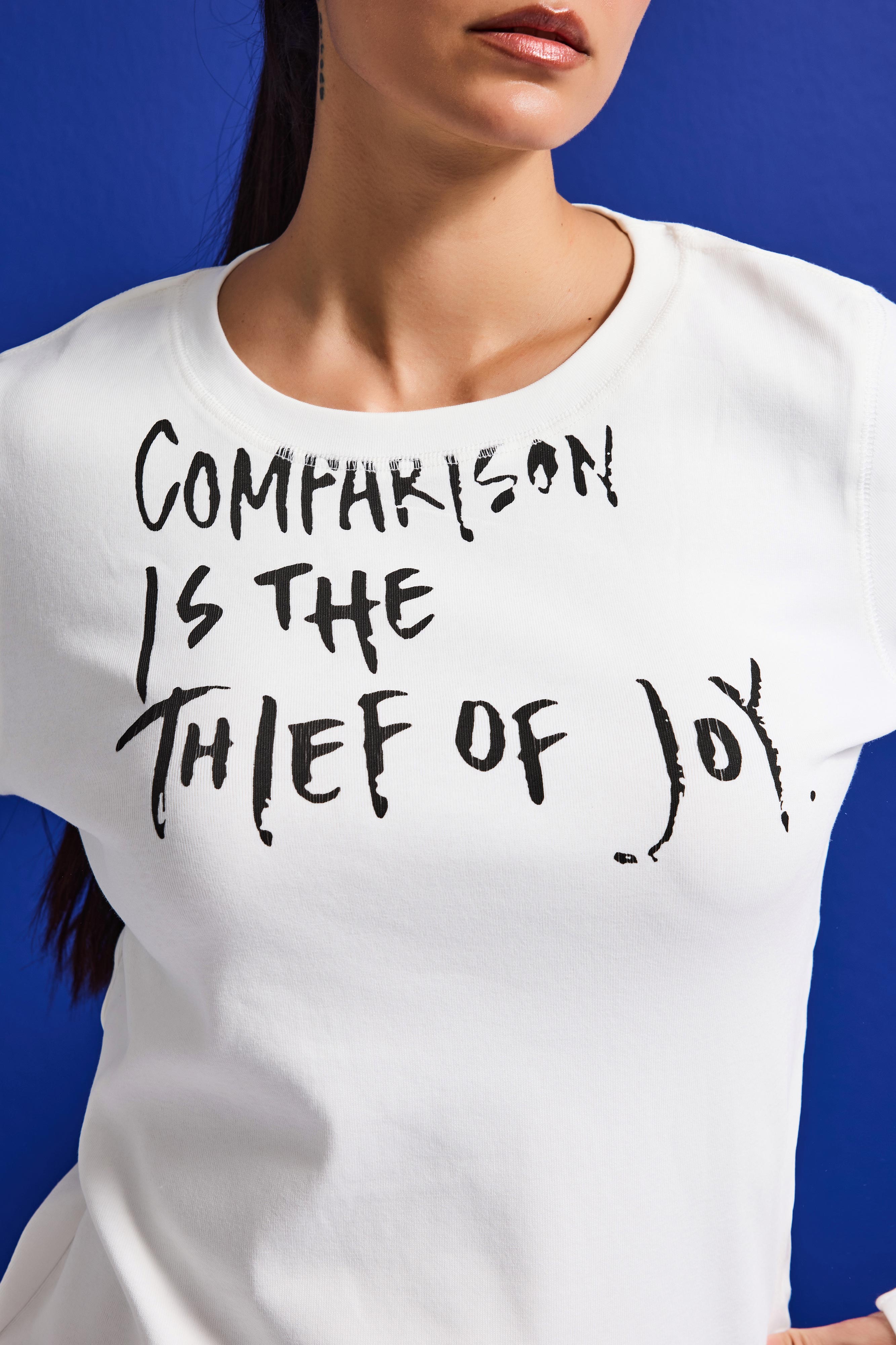 Kadın Beyaz w5 Yazı Baskılı %100 Pamuk Sweatshirt