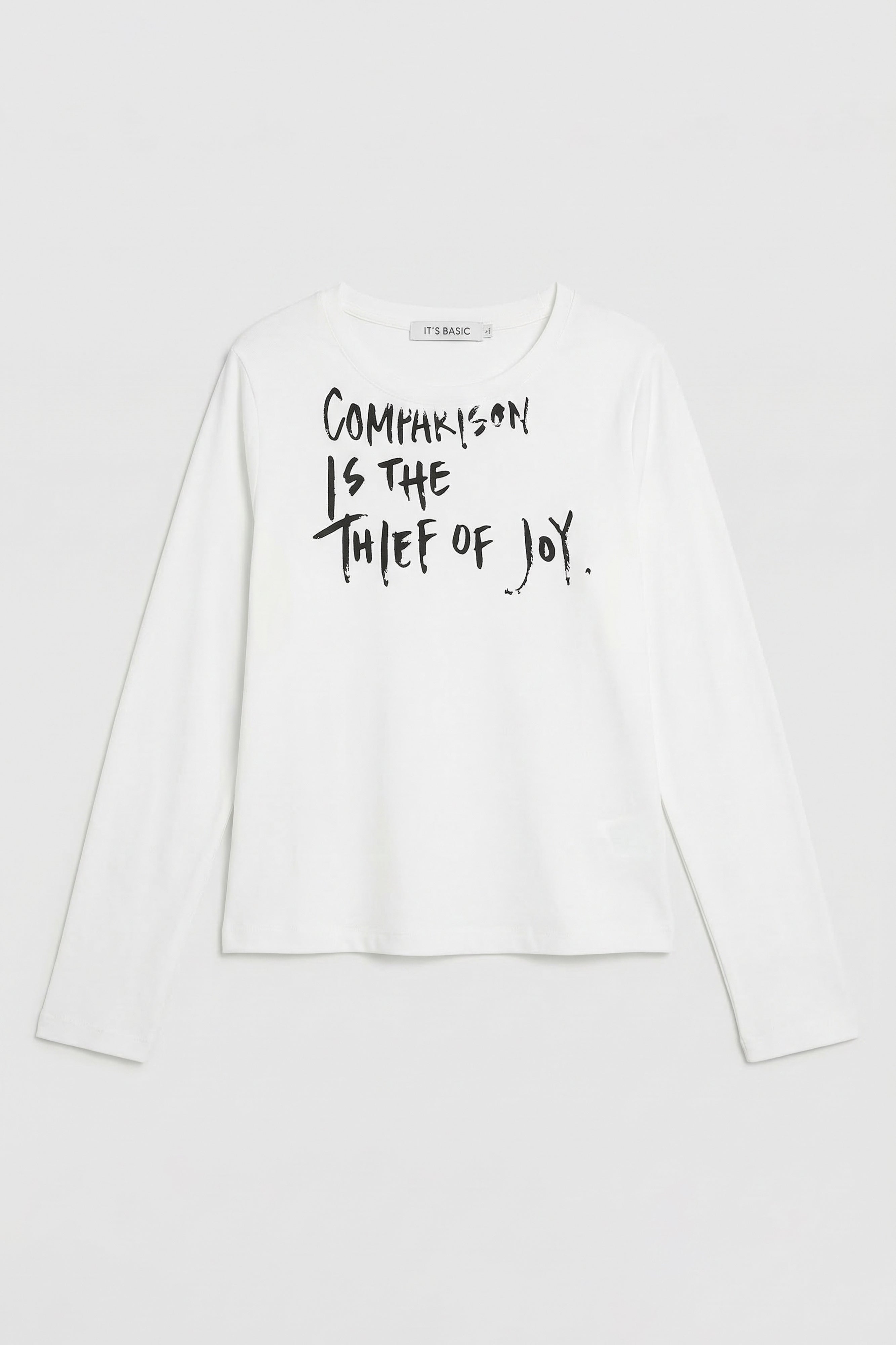 Kadın Beyaz w5 Yazı Baskılı %100 Pamuk Sweatshirt