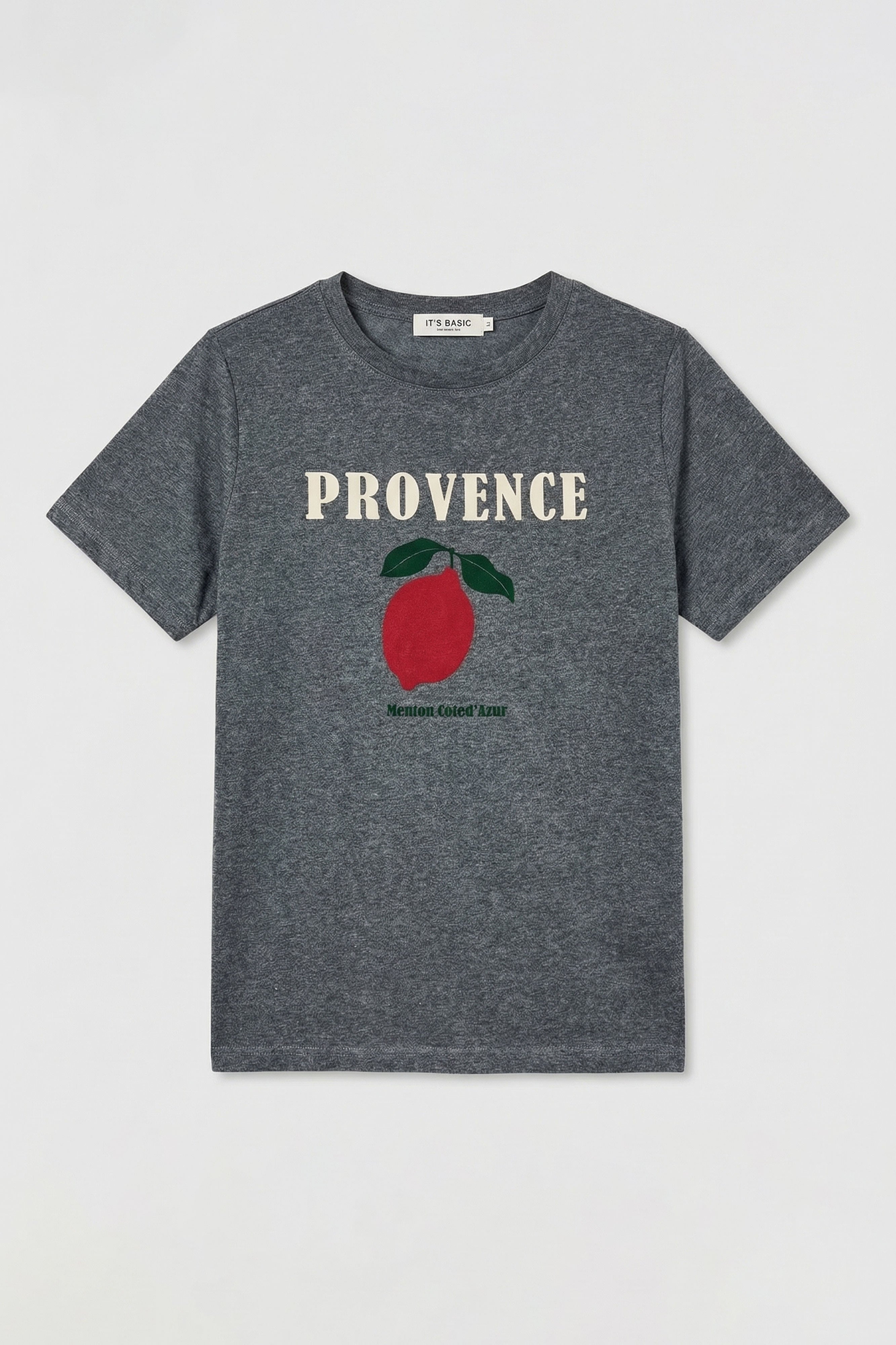 Kadın Gri w5 Oversize Baskılı %100 Pamuk T-Shirt