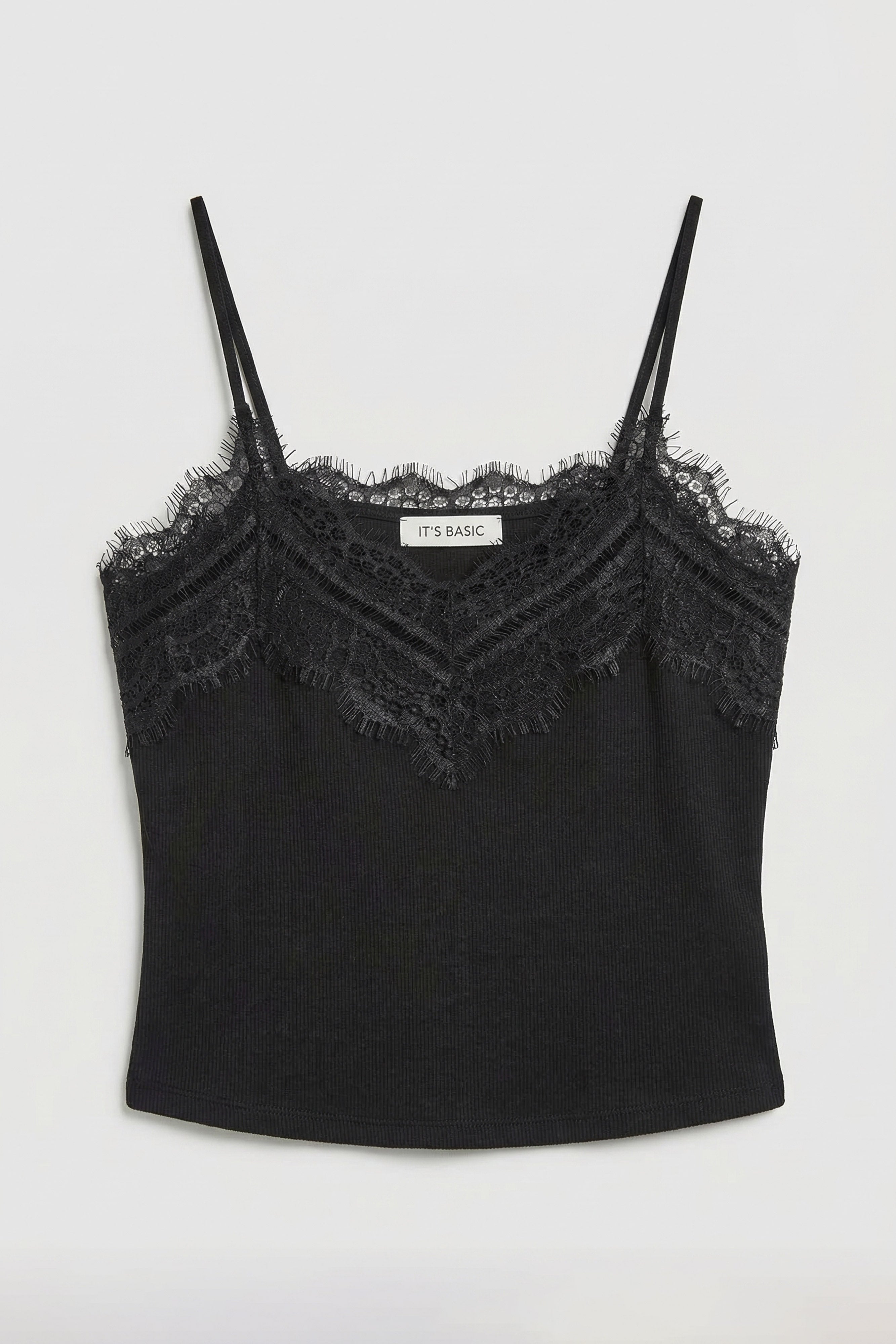 Women's Black w5 Lace Detailed Padded Cup Strappy Design Bodysuit