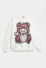Kadın Beyaz w5 Oversize Baskılı %100 Koton Organik Kumaş Sweatshirt