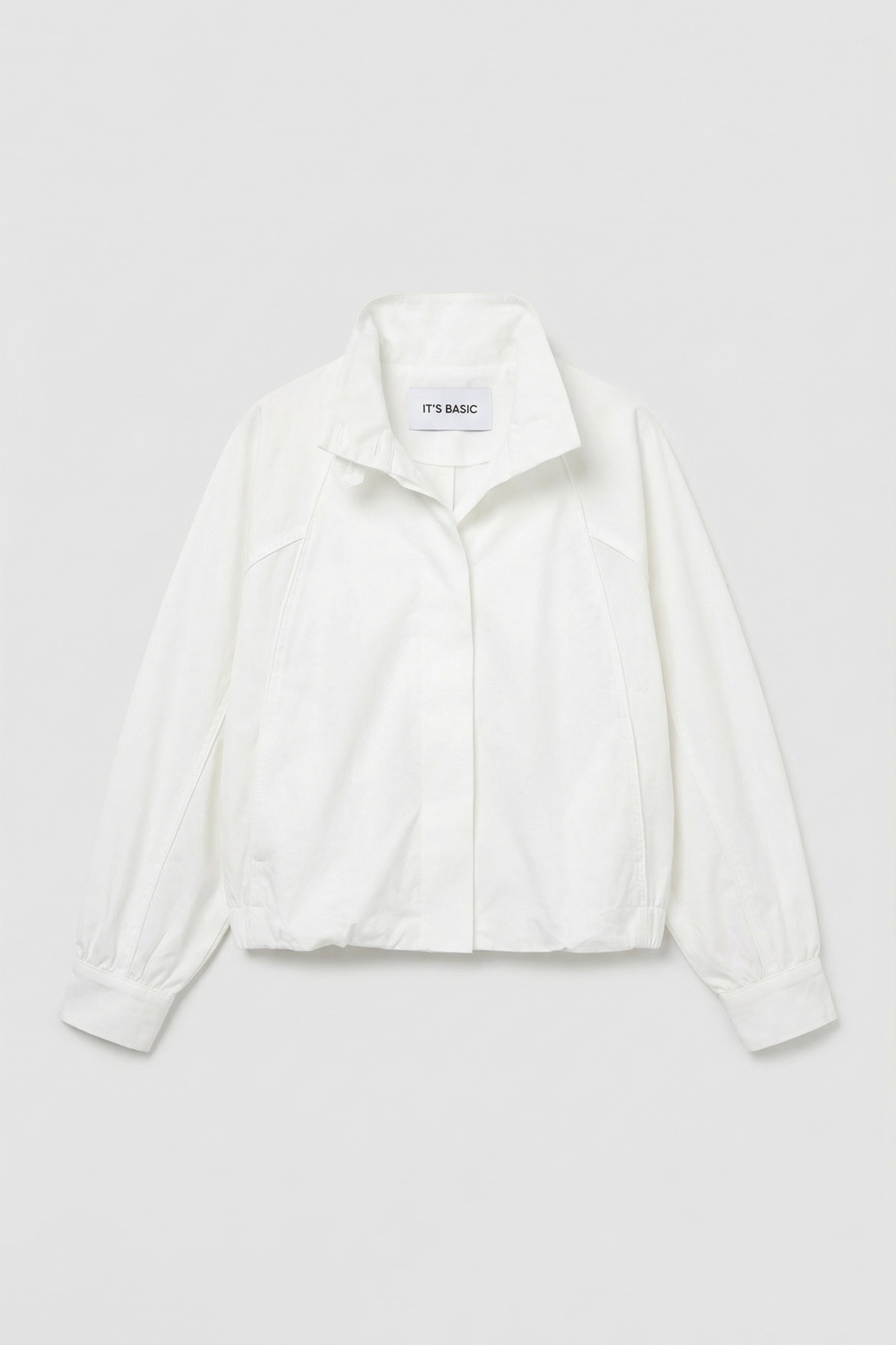 Women's White W5 Oversize Organic Fabric Design Shirt Jacket