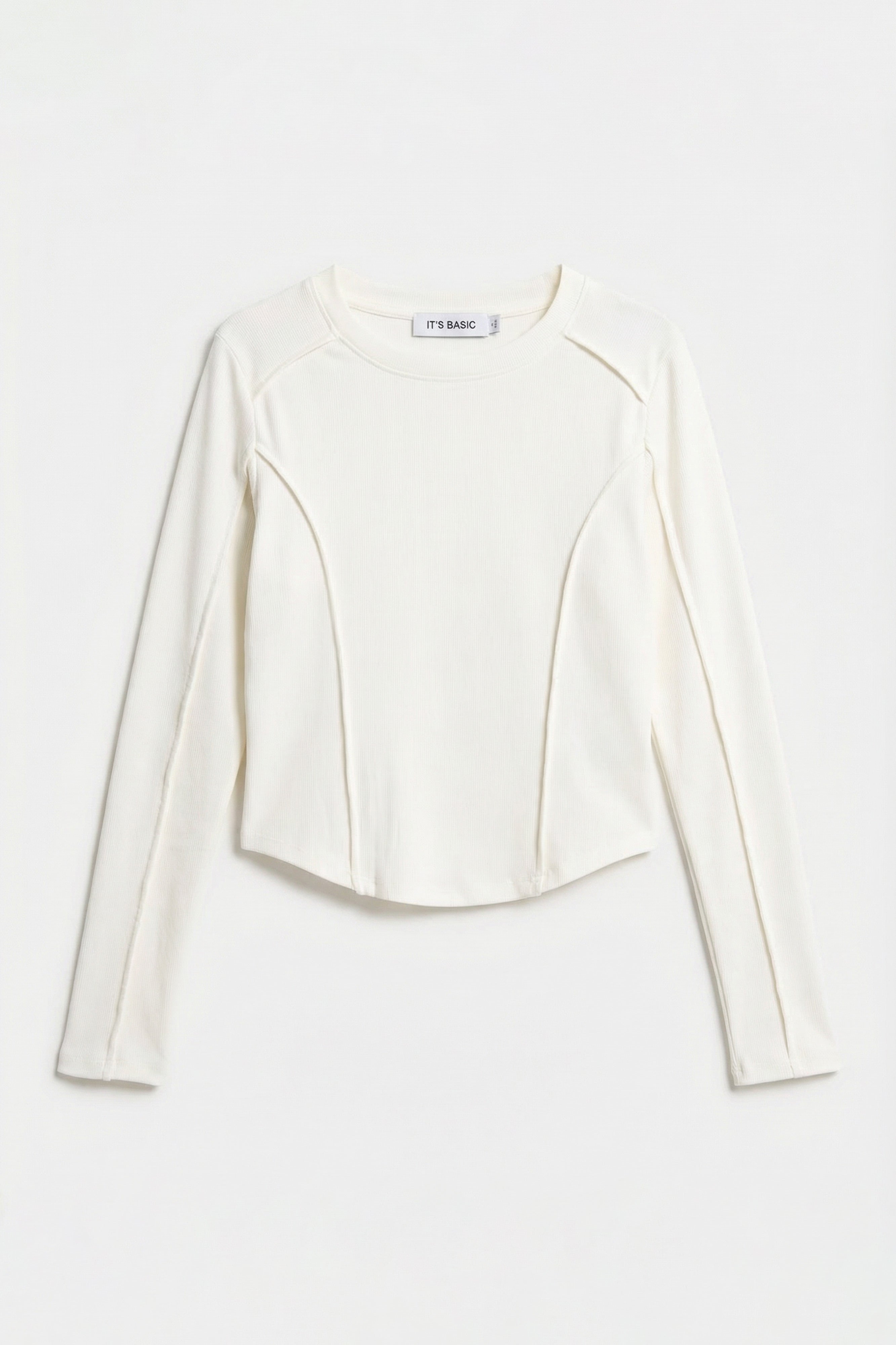 Women's Ecru w5 Organic Fabric Crop Fit Bodysuit