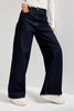Kadın İndigo Renk 7w5-50 Palazzo Baggy Fit %100 Koton İç Boy 83cm Denim Jean