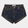 Kadın Koyu Kot 11s6 Süper Mini %100 Koton Denim Şort