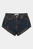 Kadın Koyu Kot 11s6 Süper Mini %100 Koton Denim Şort