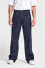 Erkek İndigo Renk NC17 7w5-50 Relaxed Baggy Fit Kemeri Bağcıklı İç Boy 79cm %100 Koton Denim Jean