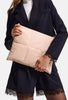 Pink Magnetic Mouth Filled Velvet Lined Computer Handbag