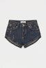Kadın Koyu Kot 11s6 Süper Mini %100 Koton Denim Şort