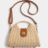 Women's Beige Specially Designed Paper Woven Shoulder and Hand Bag