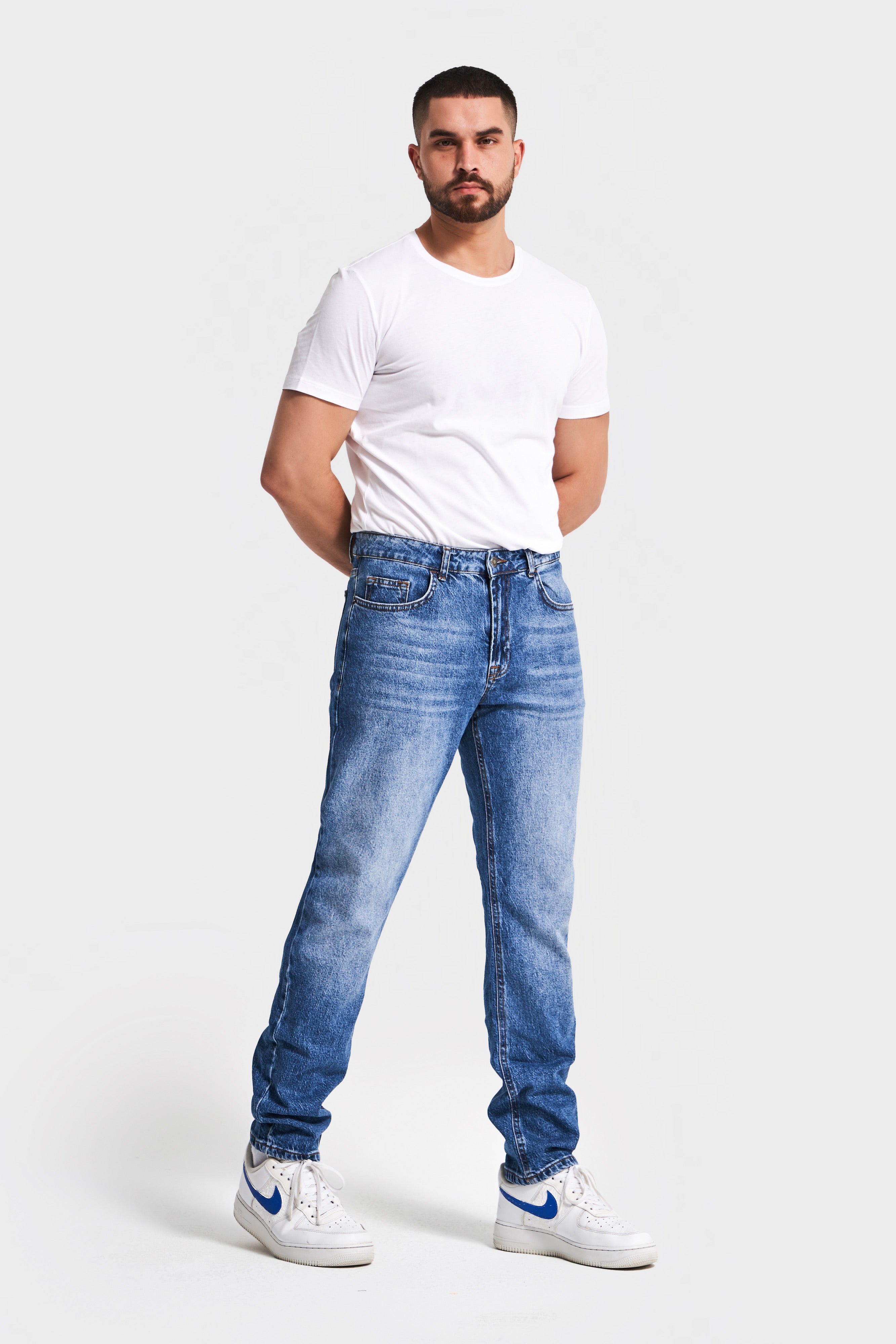 Men's Jeans Color Slim Fit Lycra Fabric Denim