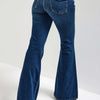 Women's Blue 2w5-5 SLN05 Midrise Flare Fit Stretch Fabric Inseam 83cm Denim Jeans