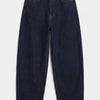 Kadın İndigo Renk Cindy 7w5-50 Skater Fit Bol Kesim İç Boy 80cm Denim Jean